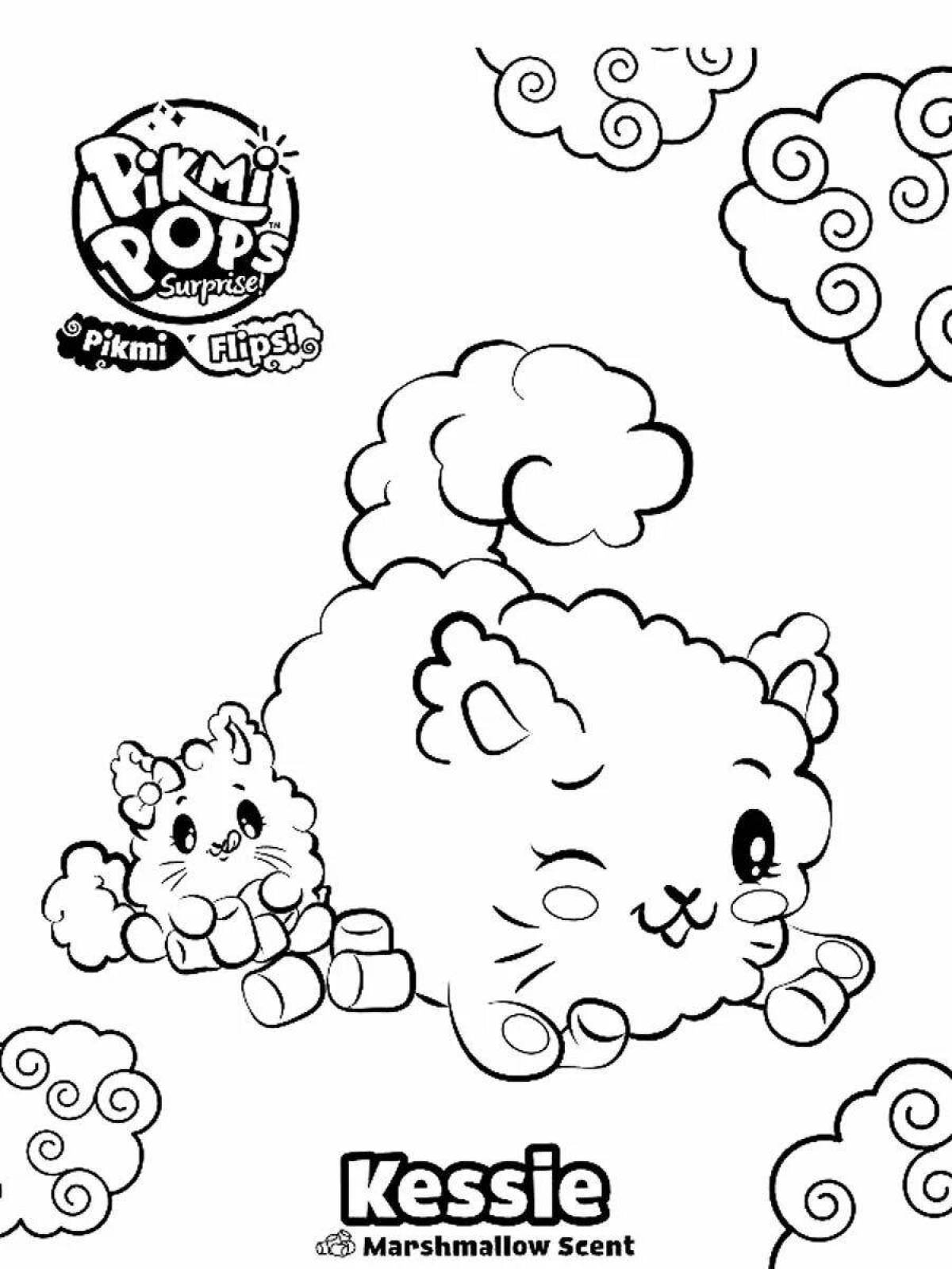Gorgeous pikmy pops coloring page