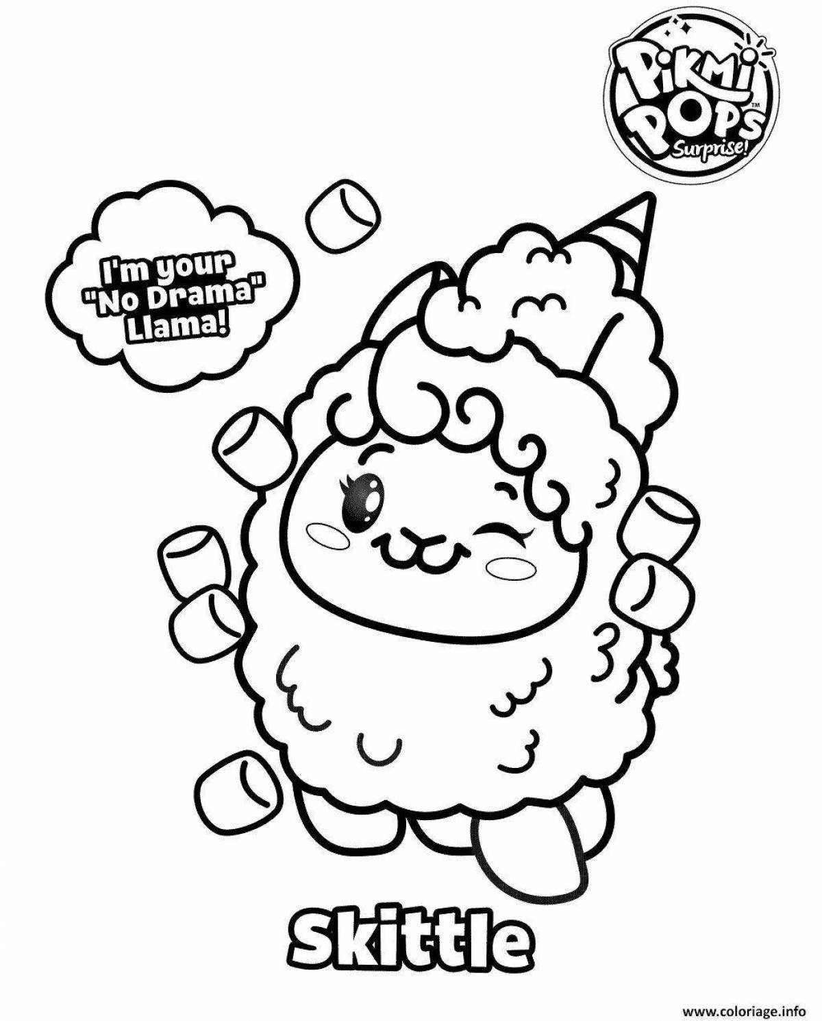 Glowing pikmy pops coloring page