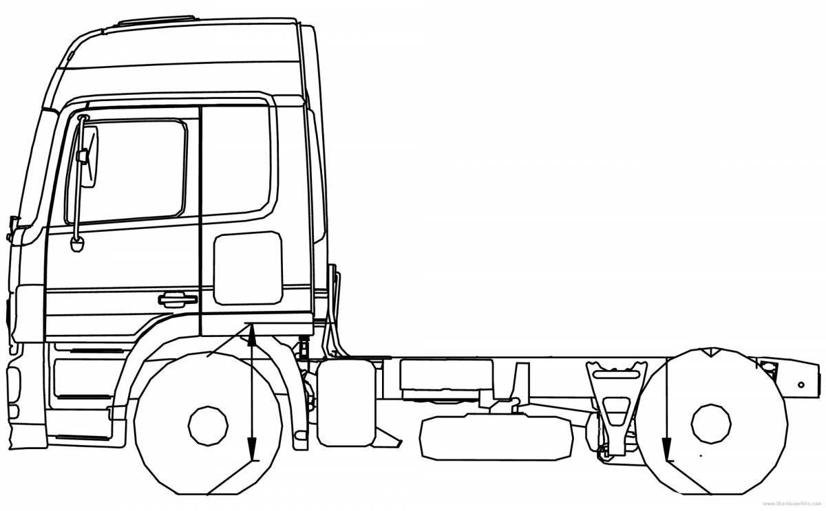 Coloring page gorgeous mercedes truck