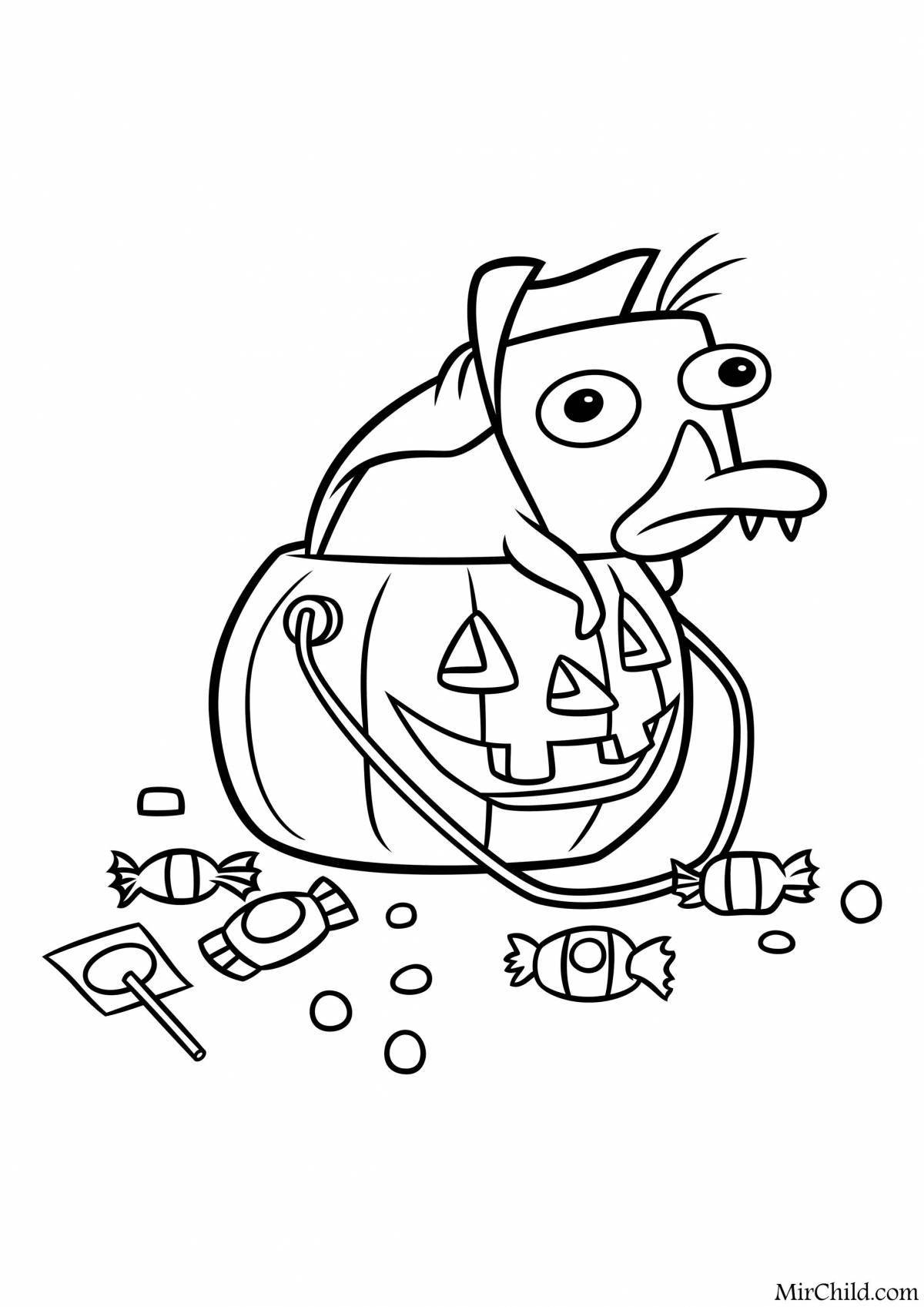 Perry the playful platypus coloring page