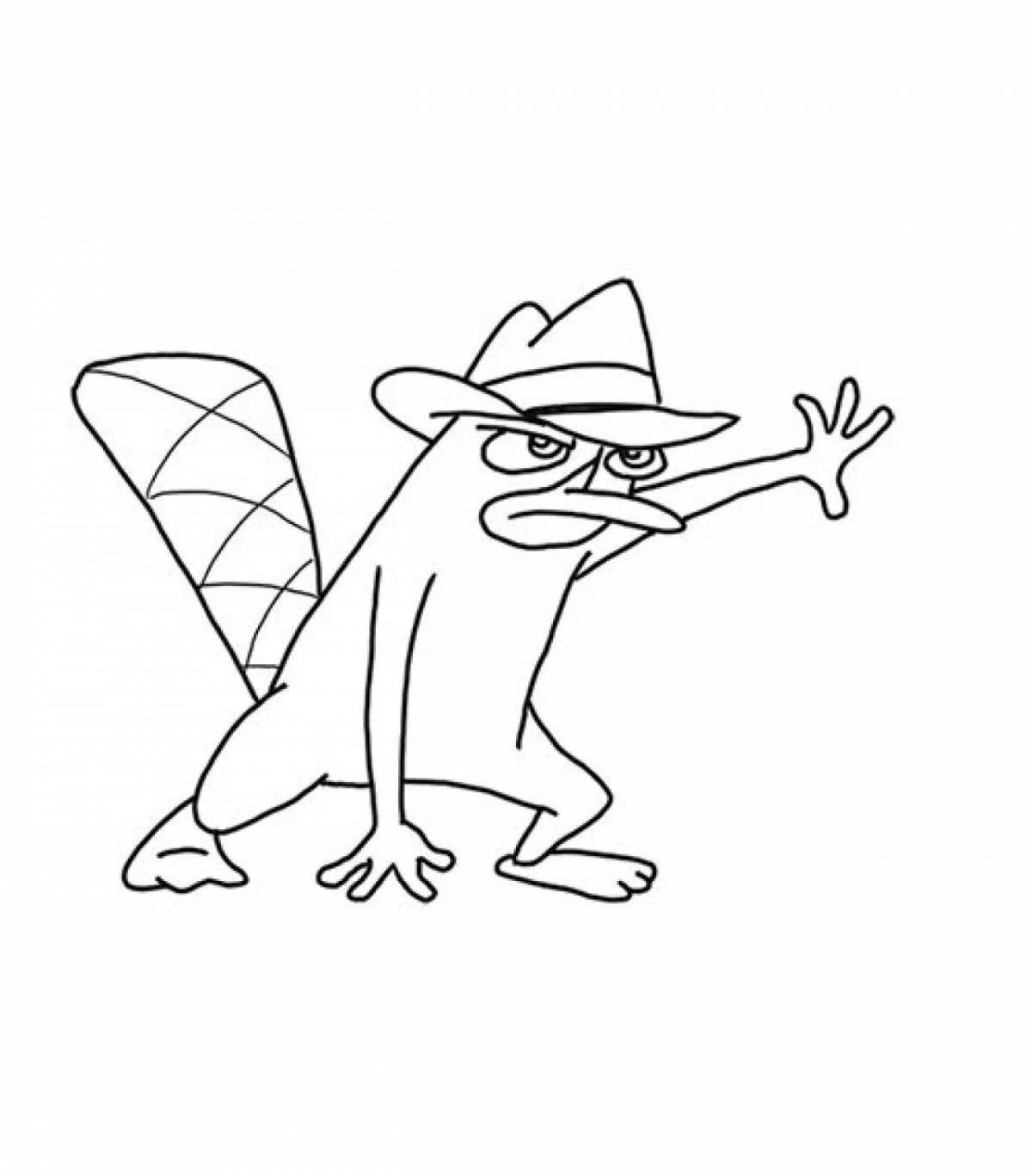 Coloring platypus bright perry