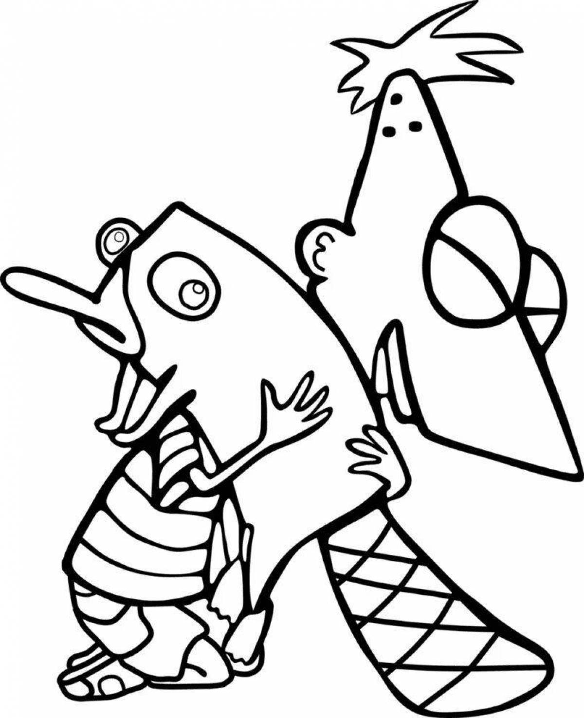 Sweet perry platypus coloring page