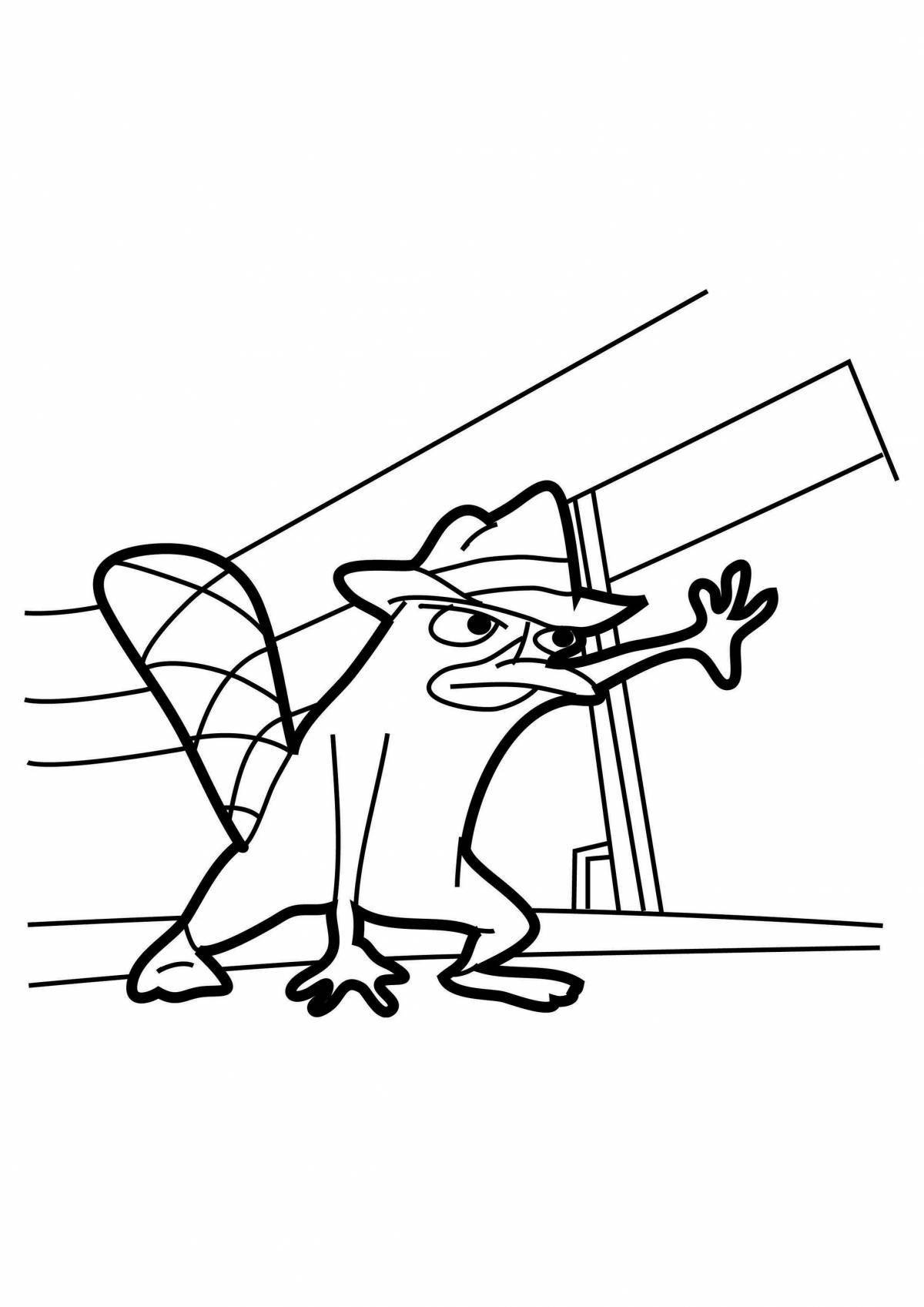 Perry the wonderful platypus coloring page