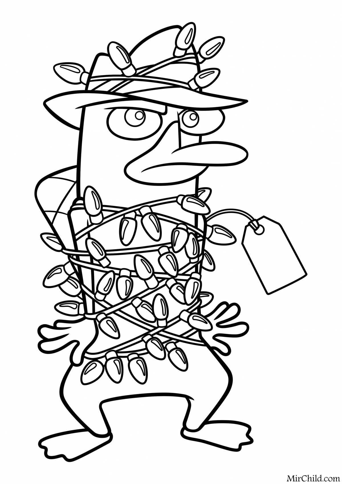 Coloring page exquisite platypus perry
