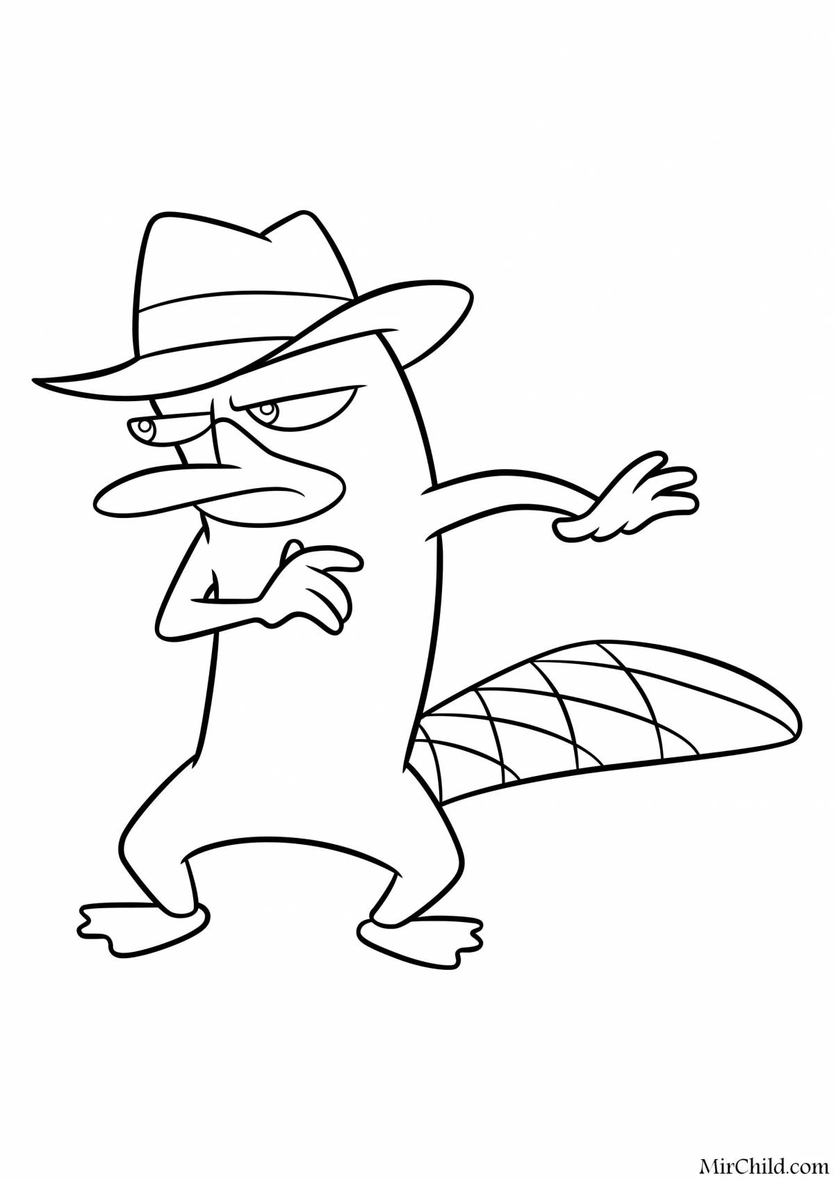 Coloring page dazzling platypus perry