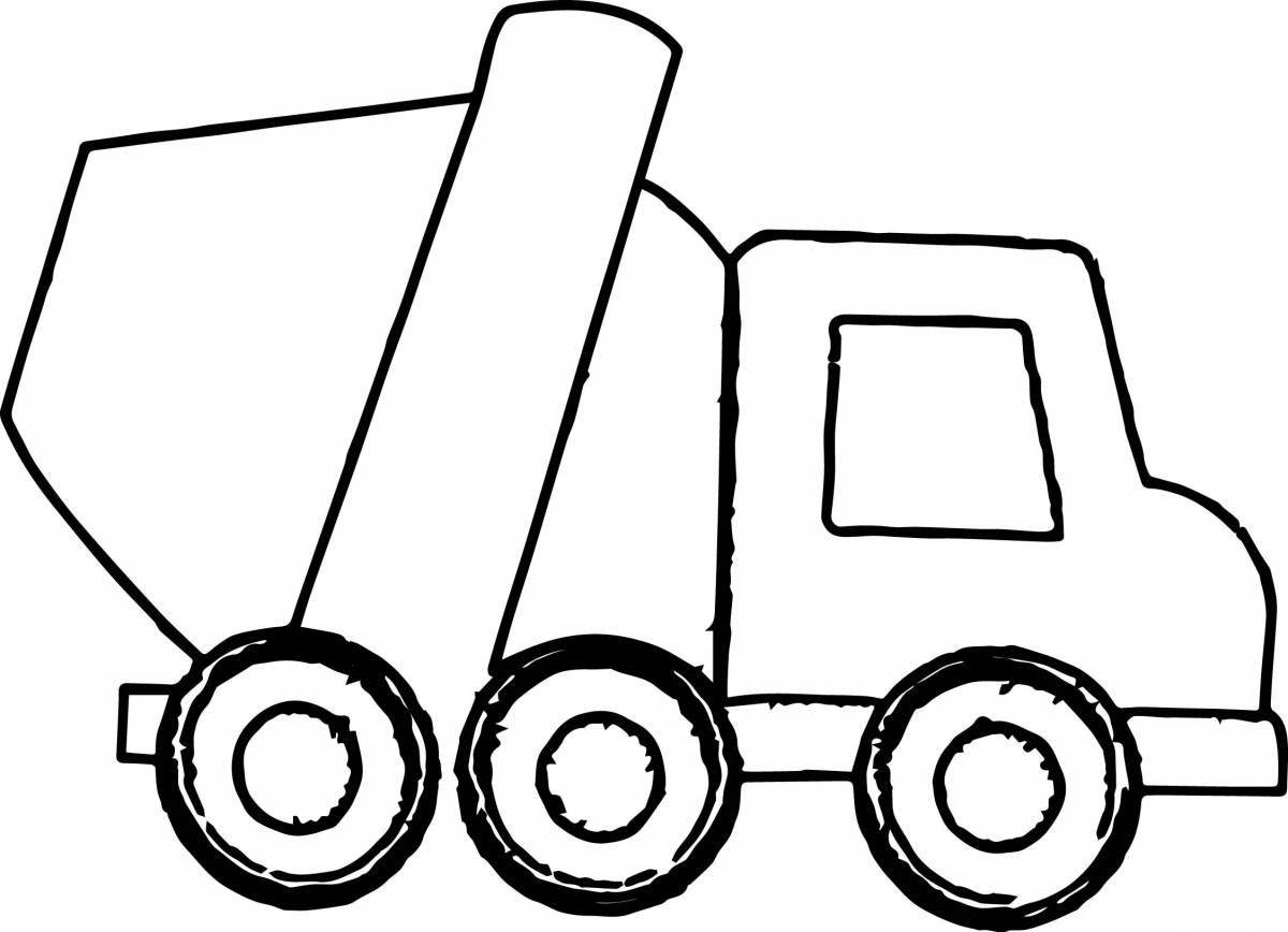 Impressive concrete mixer coloring page