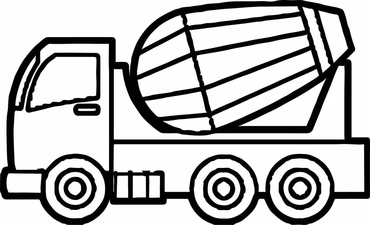 Photo Coloring page nice concrete mixer