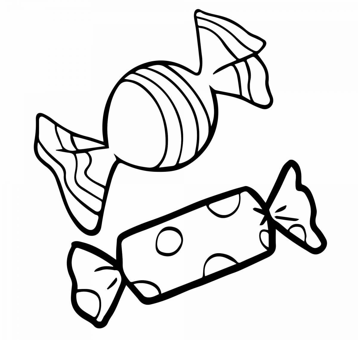 Fun candy coloring page