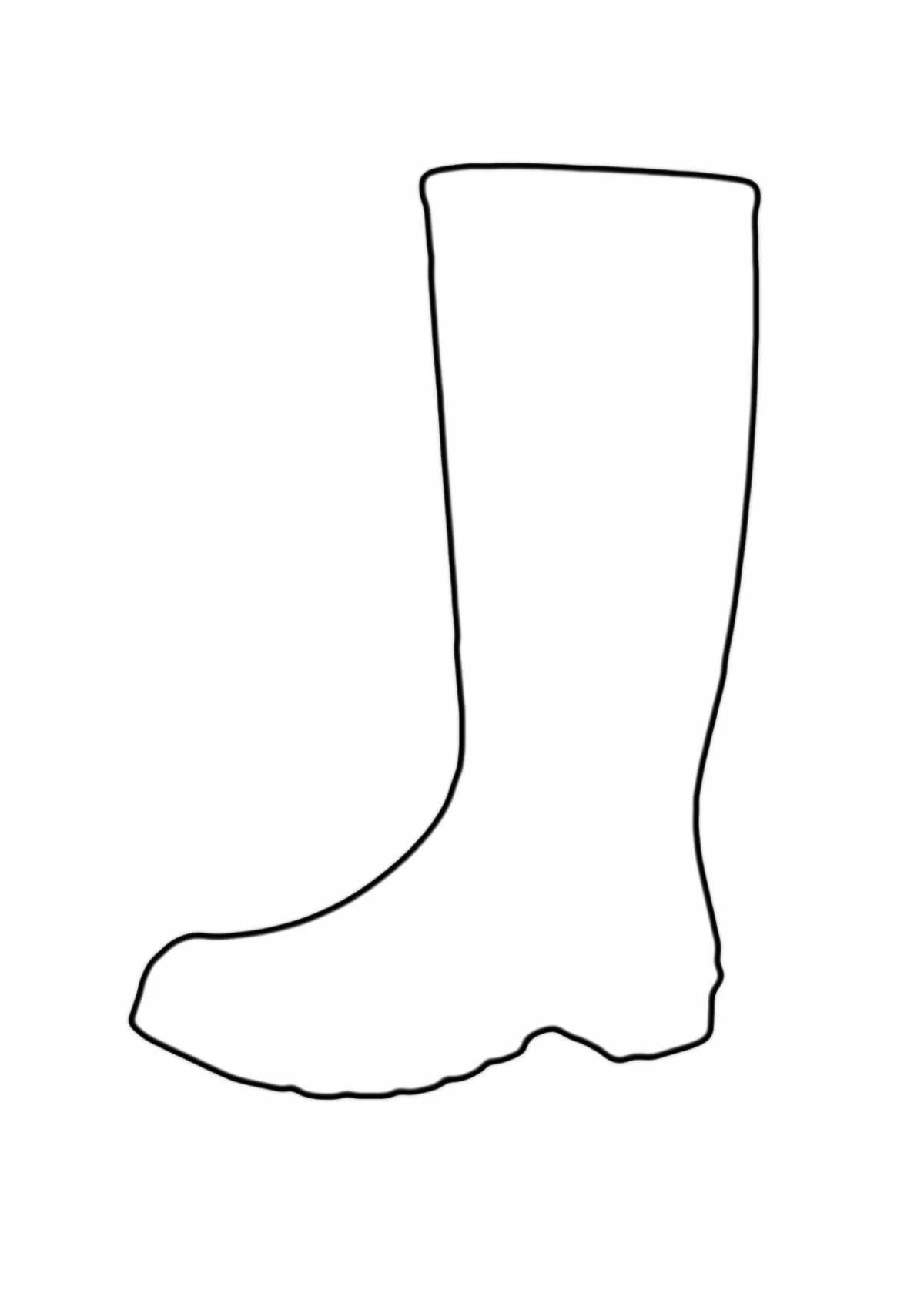 Coloring page magnificent tatar boot