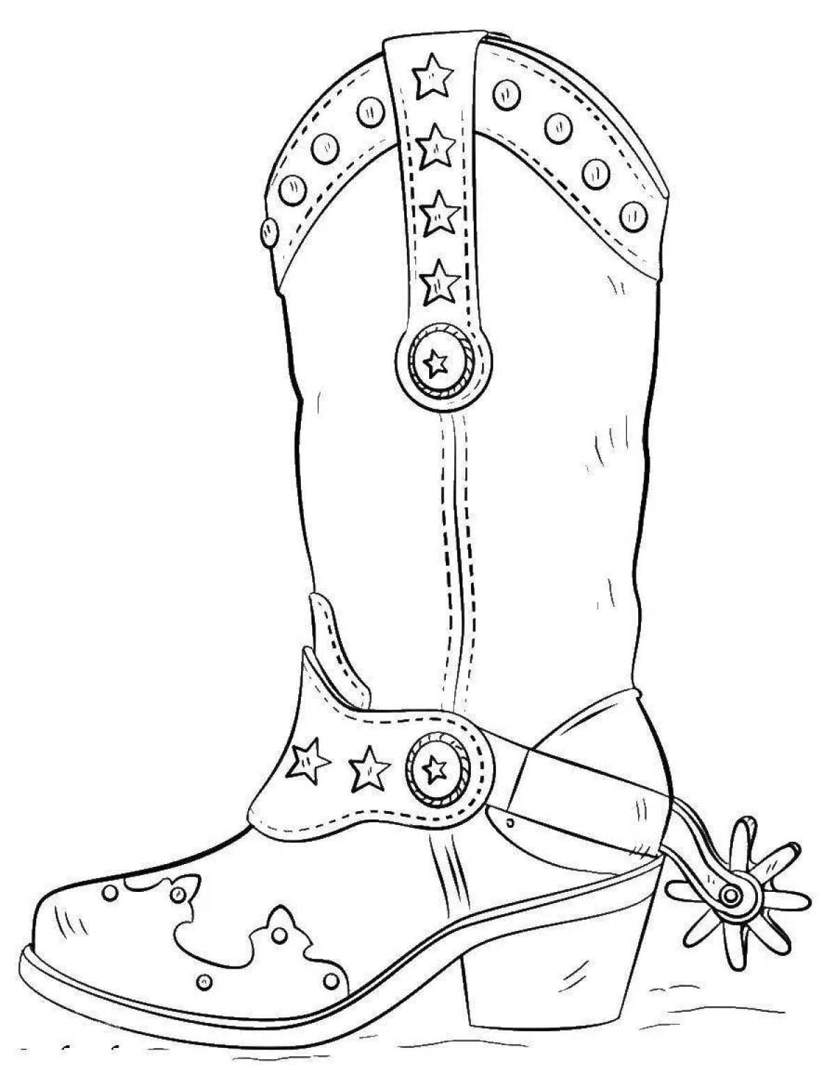 Glorious Tatar boot coloring page