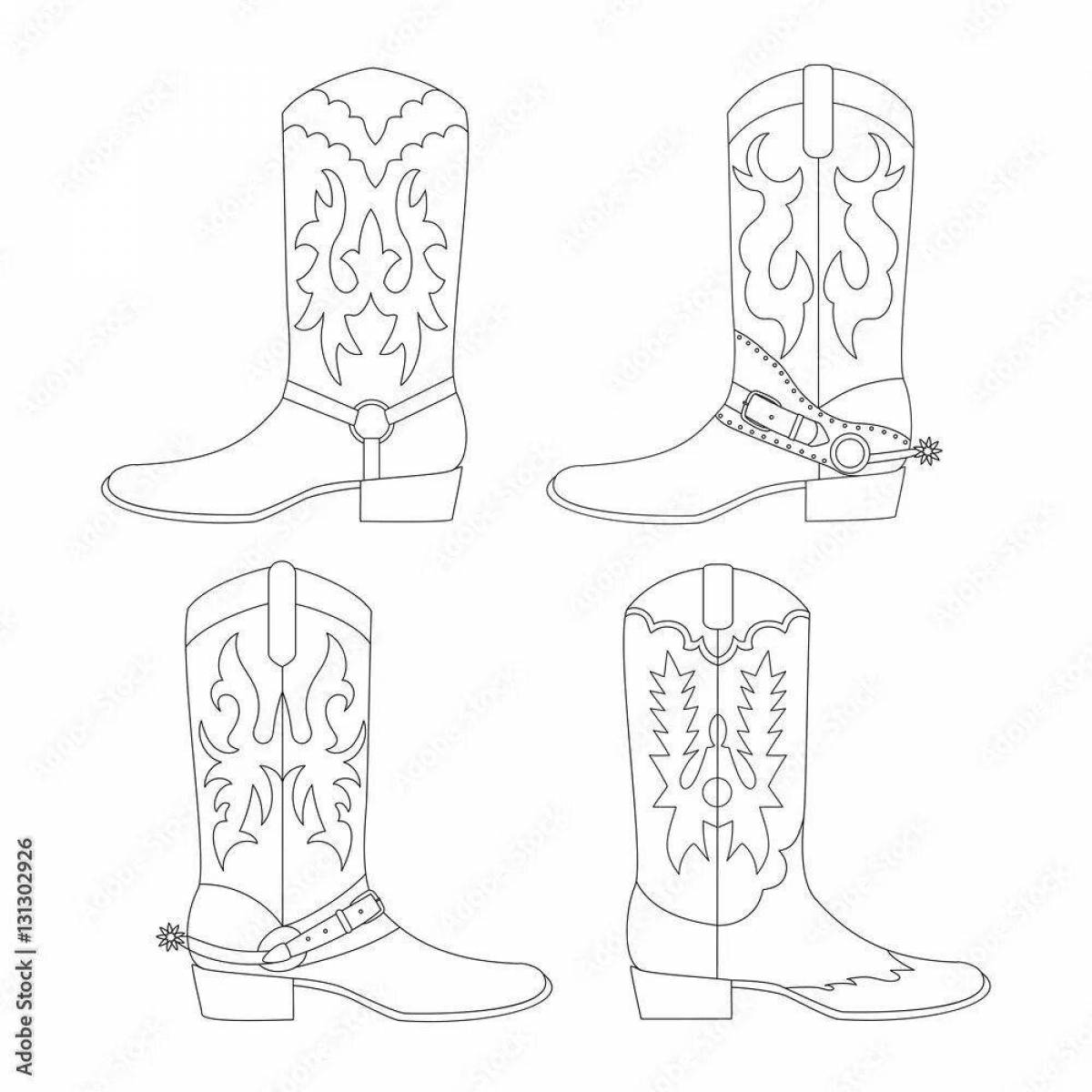 Модные татарские сапоги-раскраски