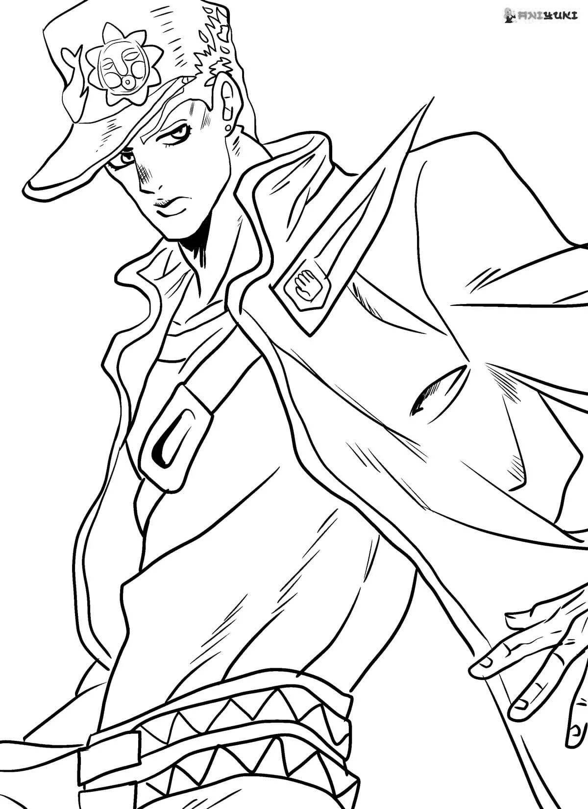 Jojo jotaro's gorgeous coloring book