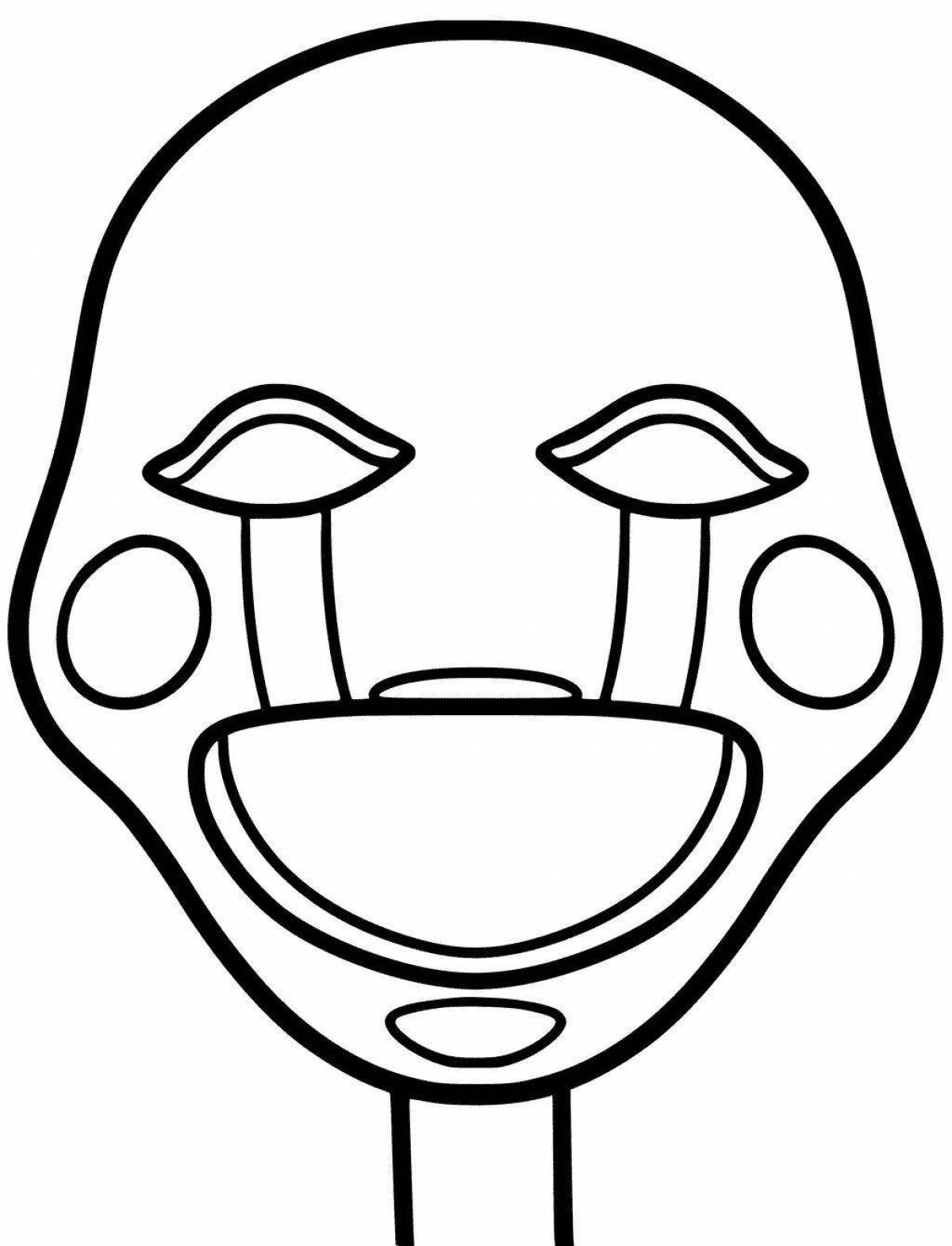 Fun fnaf head coloring page