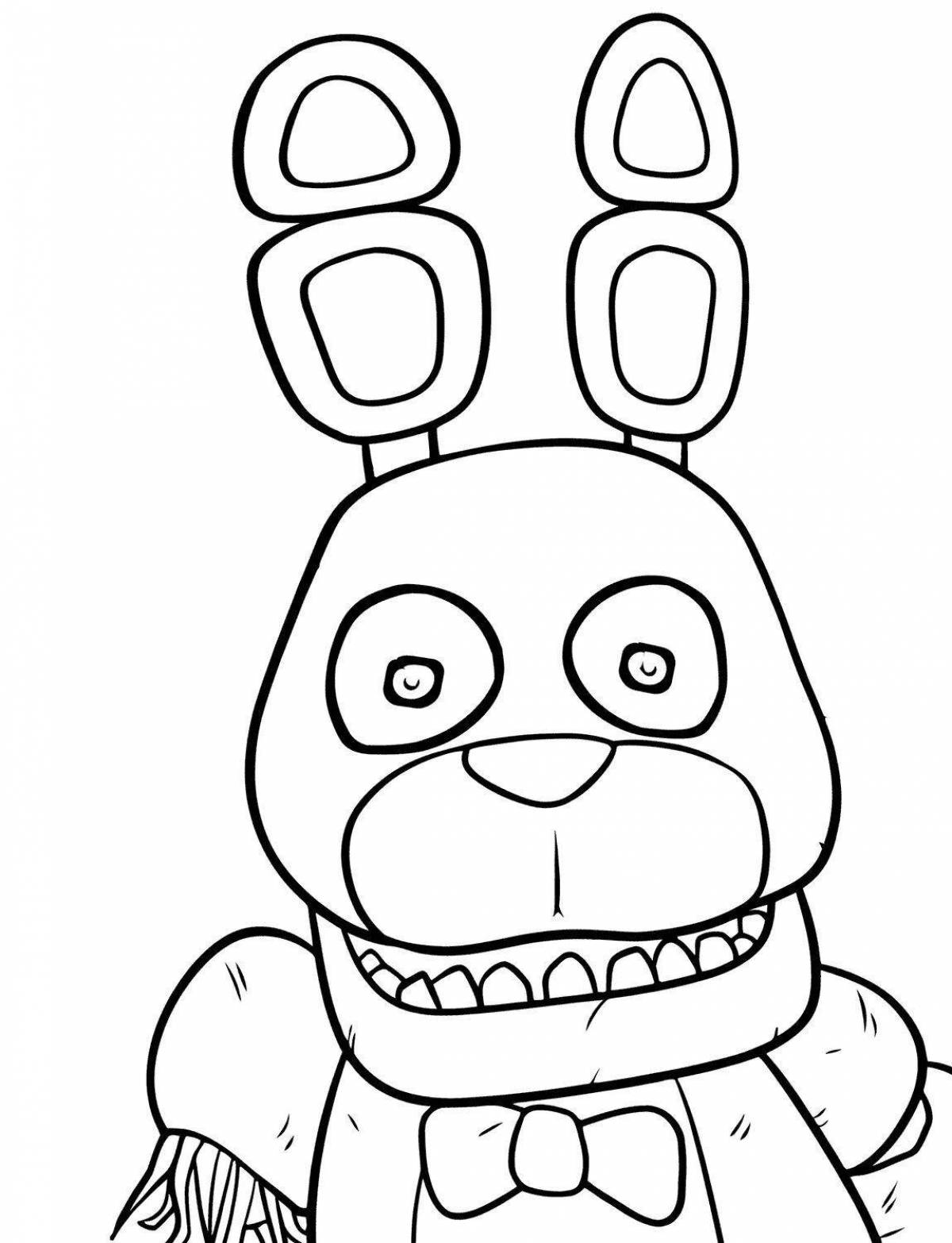 Coloring fnaf glowing head