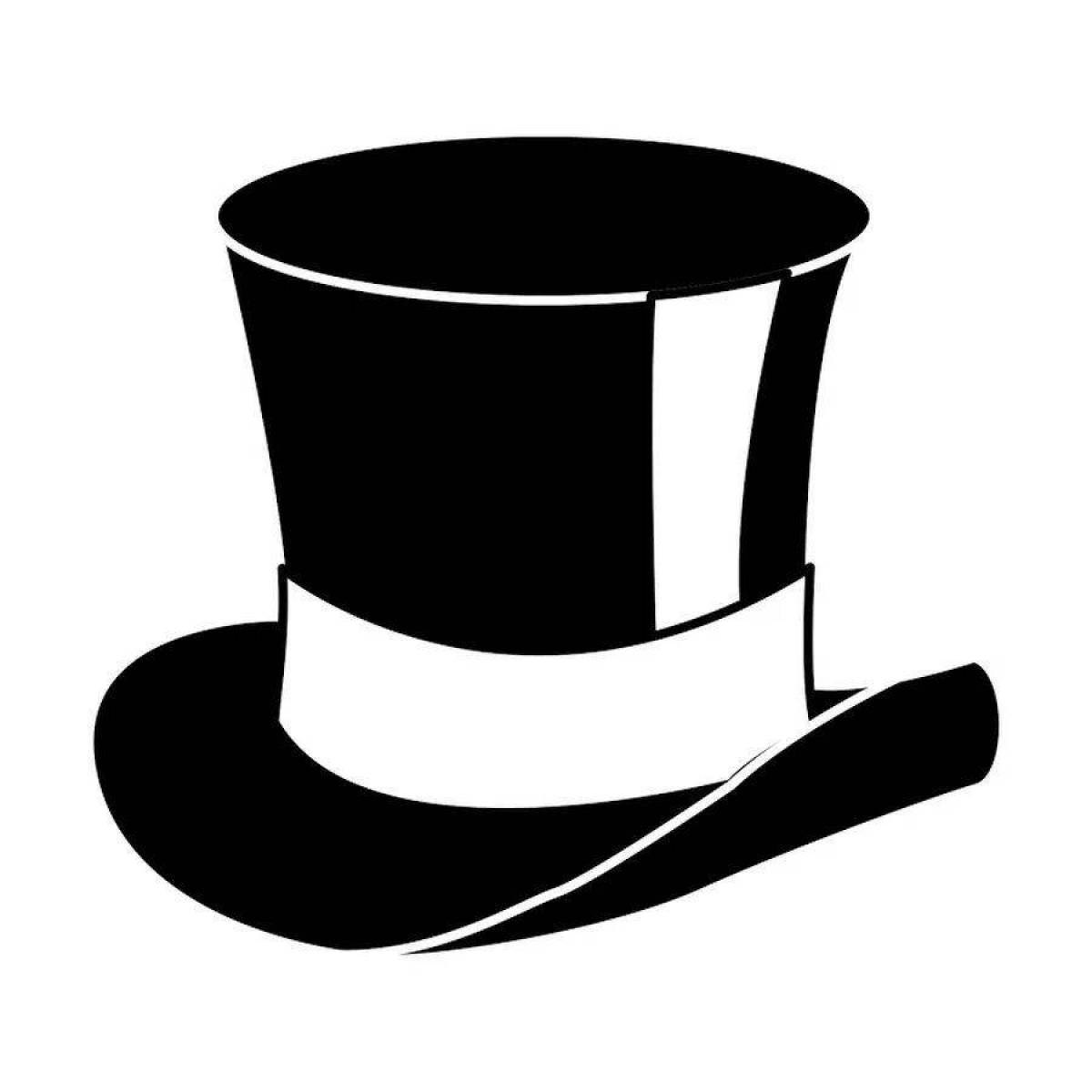 Coloring page amazing cylinder hat