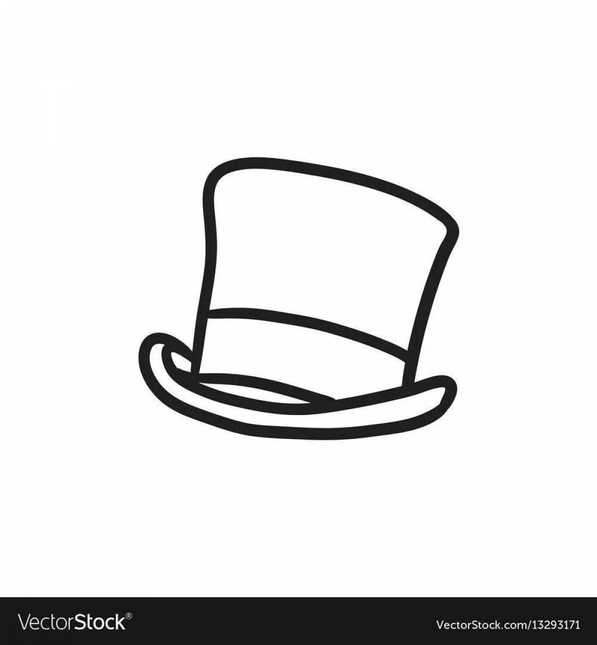 Awesome cylinder hat coloring page