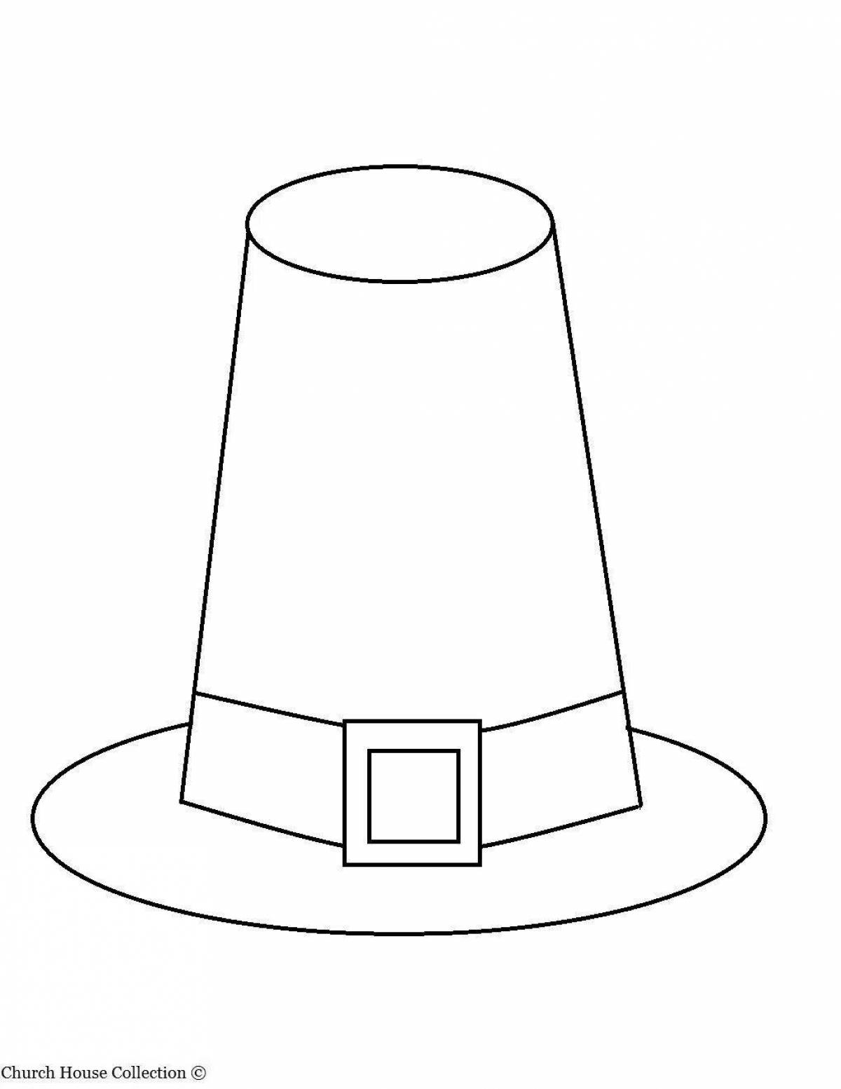 Coloring page incredible cylinder hat