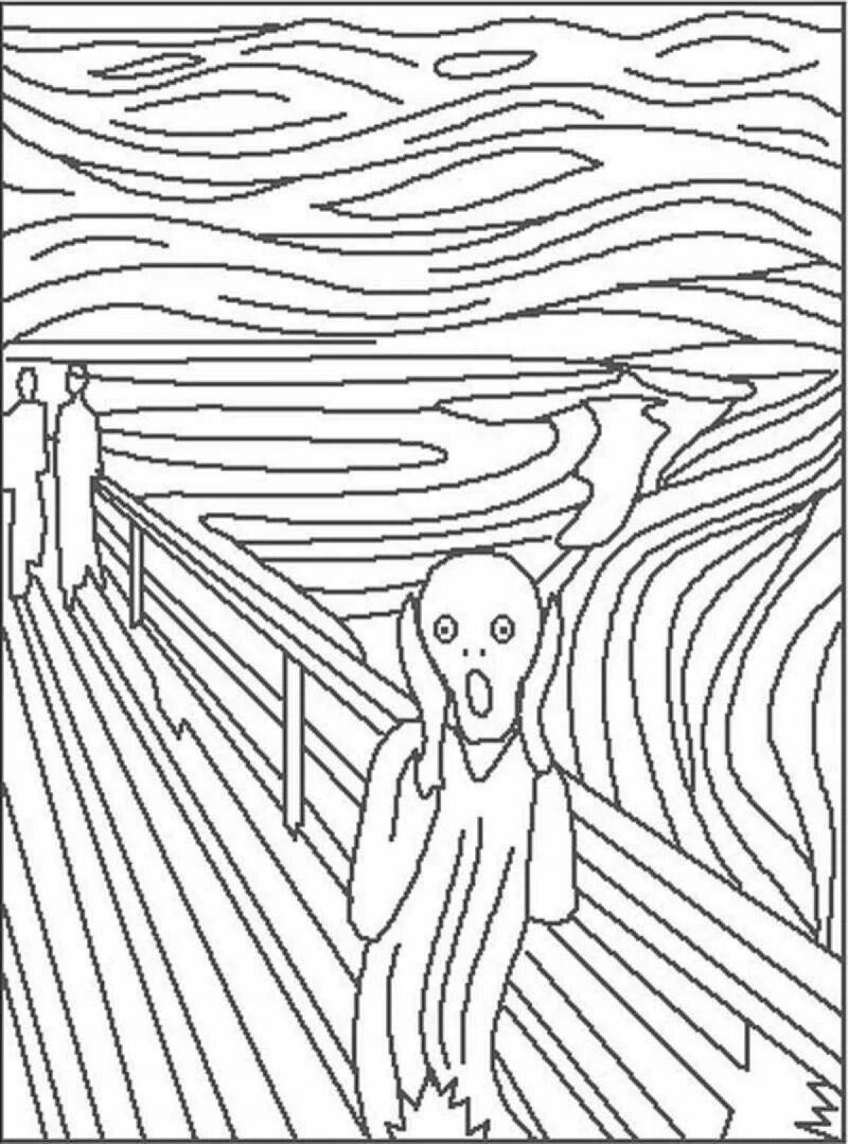 Раскраски Крик картина (28 шт.) - скачать или распечатать бесплатно #26574