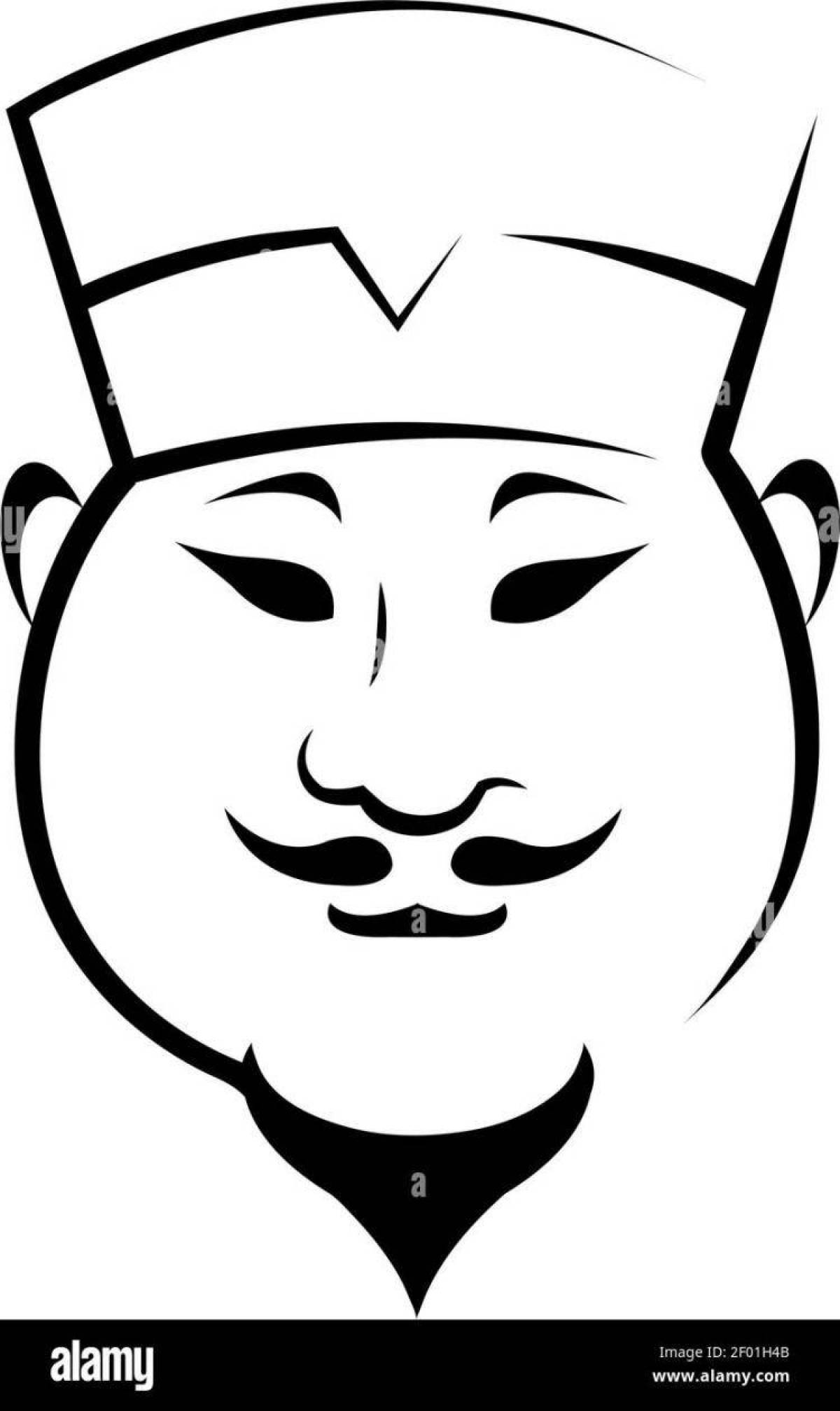 Нарисовать лицо китайца