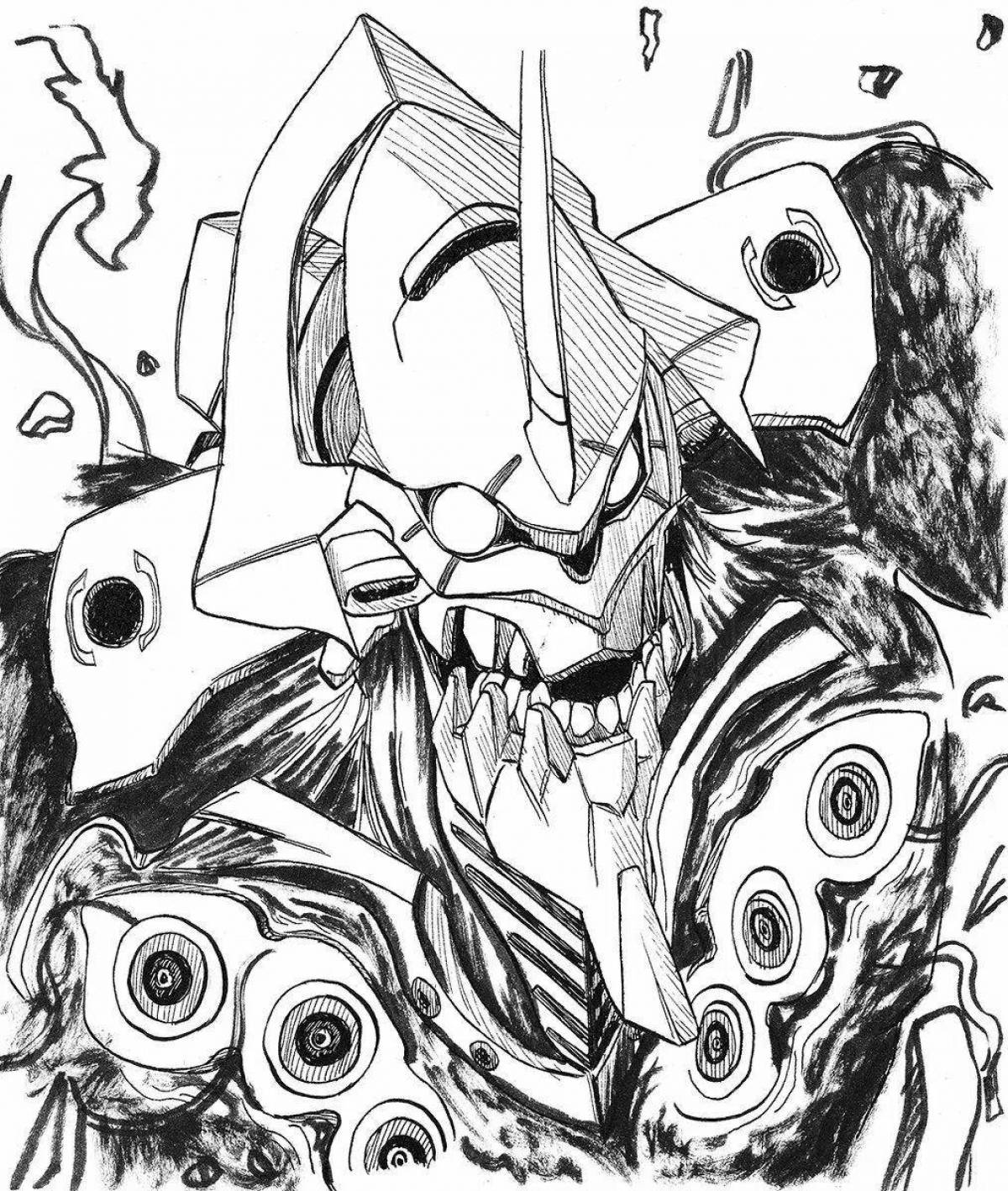 Exquisite eva 01 coloring