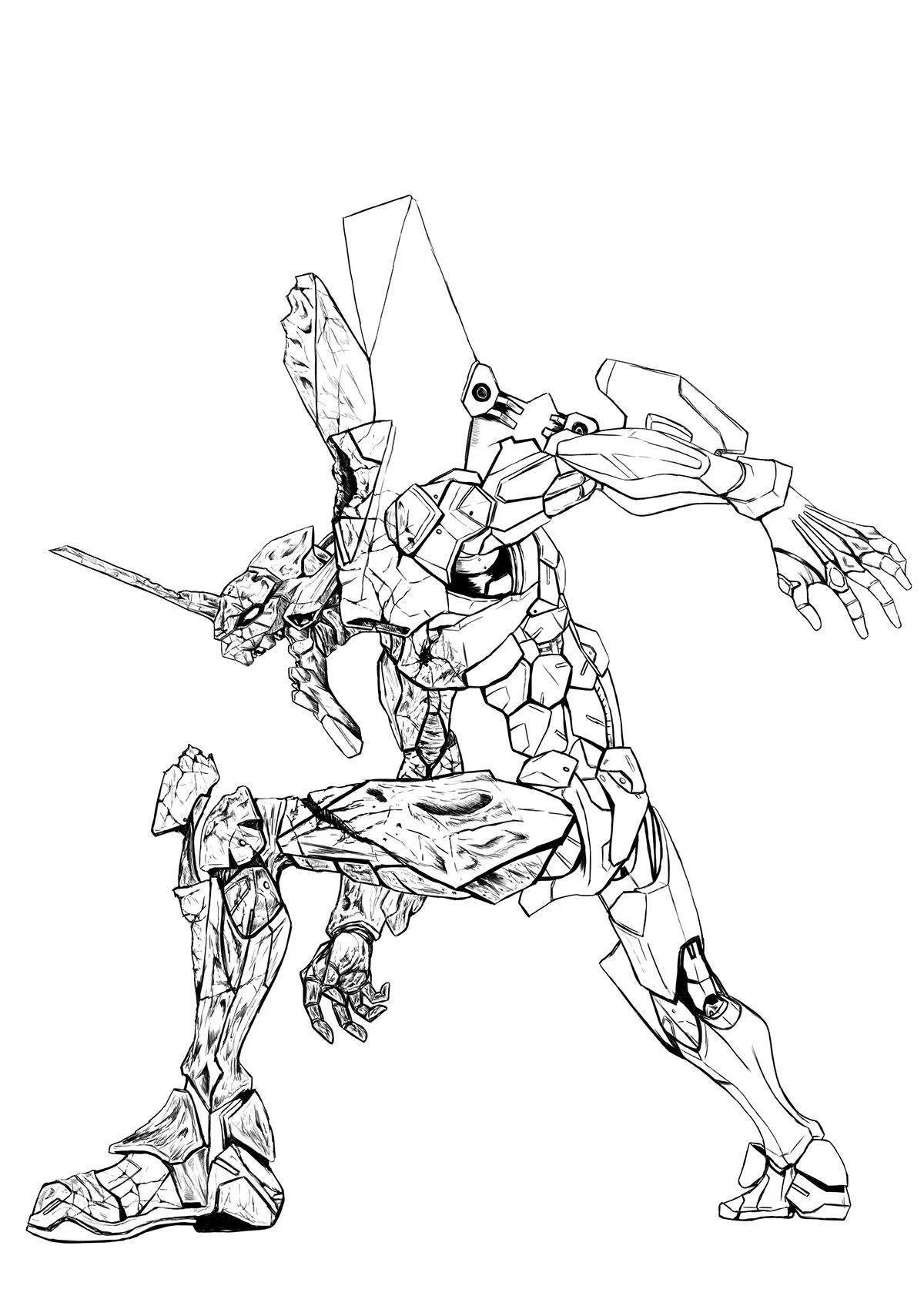 Impressive eva 01 coloring