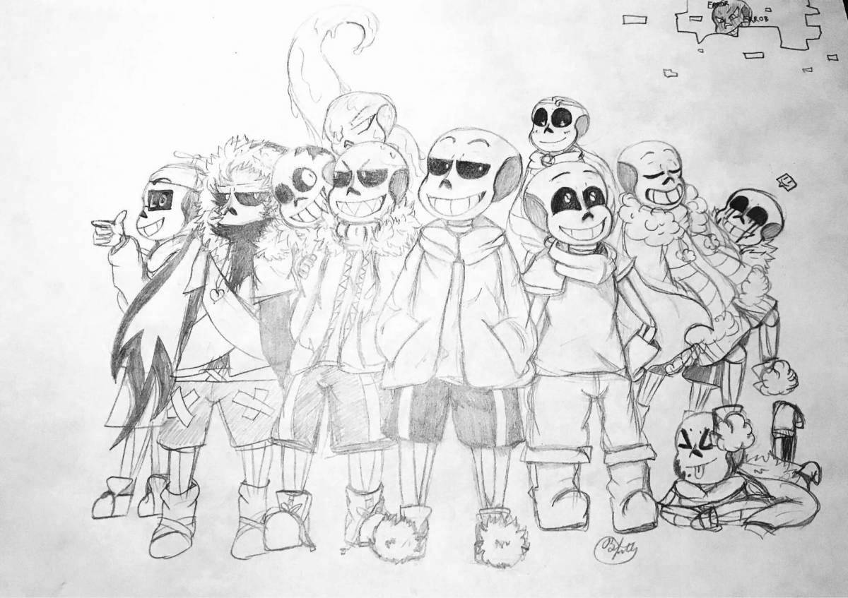 Fun undertail au coloring page
