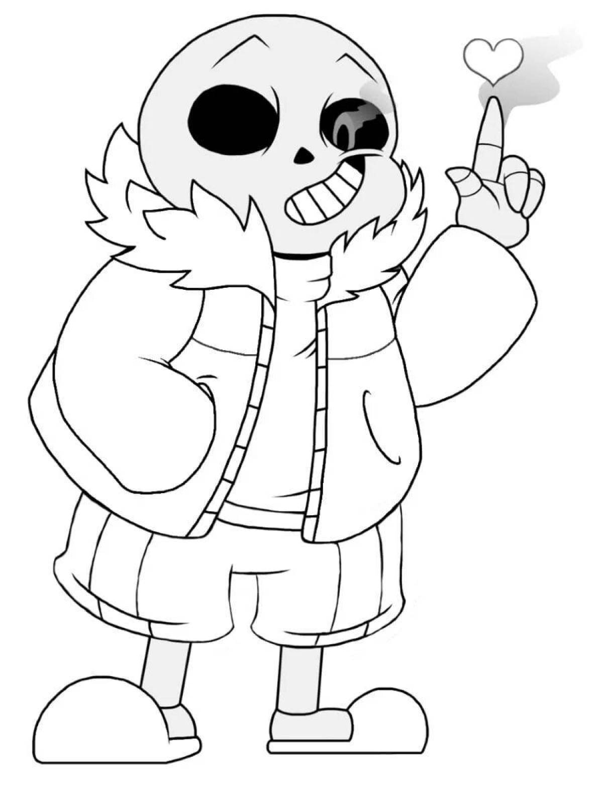 Charming undertail au coloring page