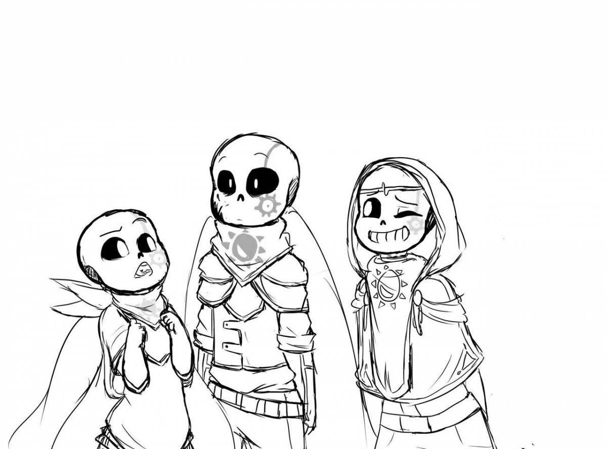 Причудливая раскраска undertail au