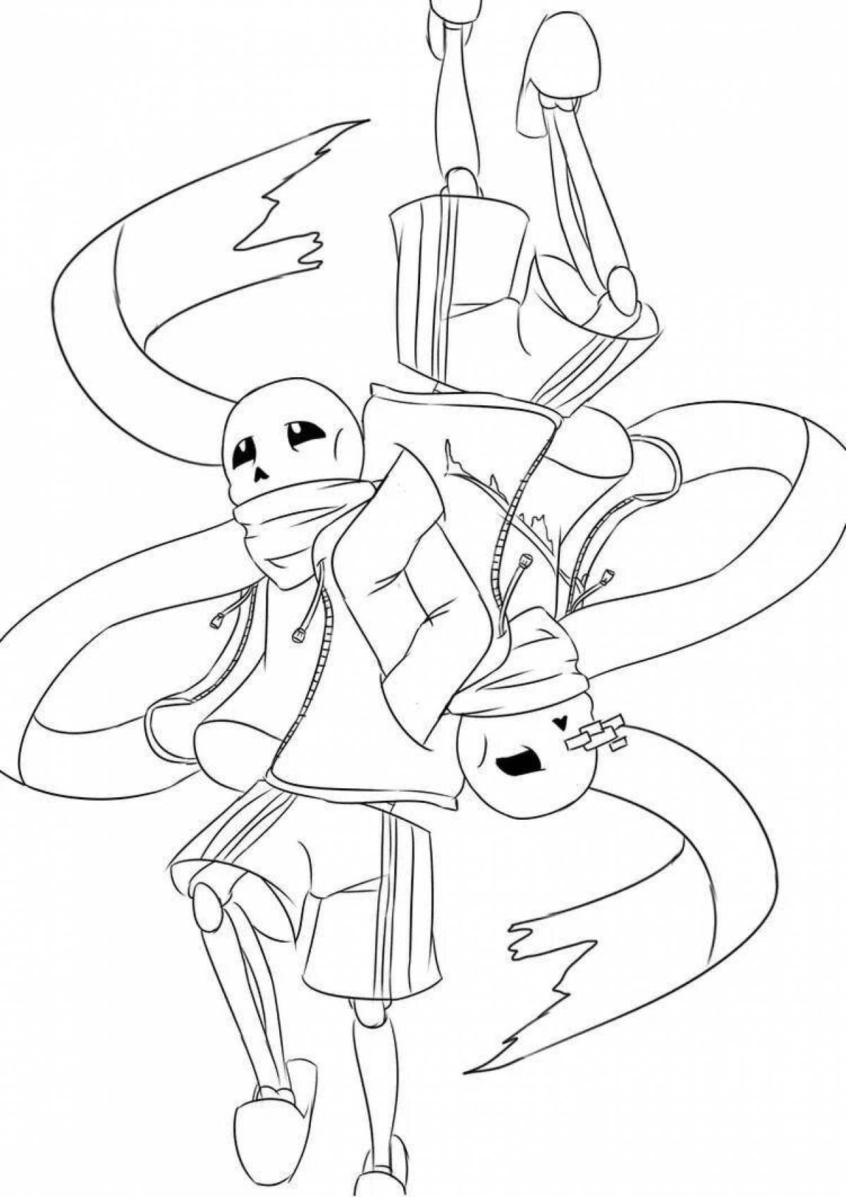 Amazing undertail au coloring page