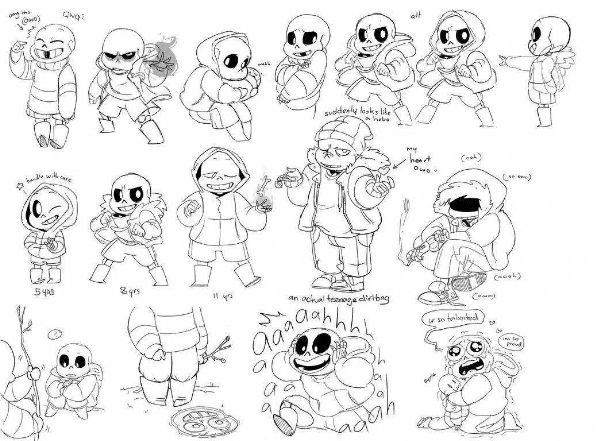 Intense color undertail au coloring page