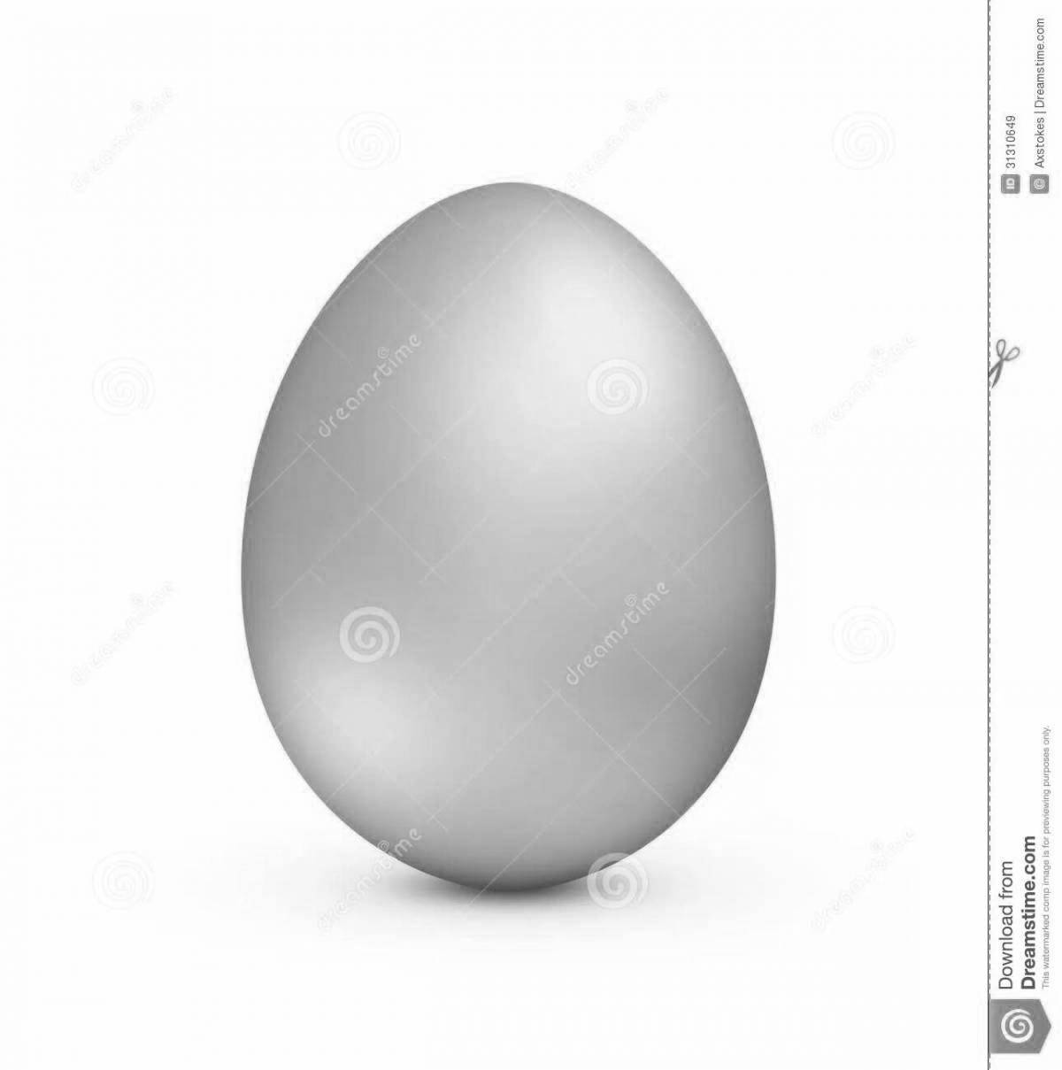 Glittering golden egg coloring page