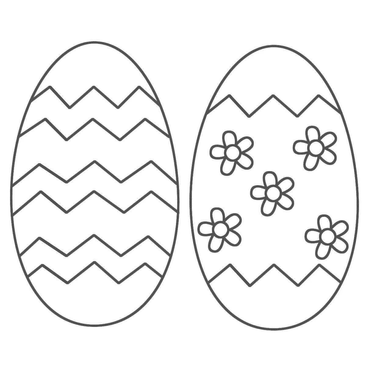 Coloring page shimmering golden egg