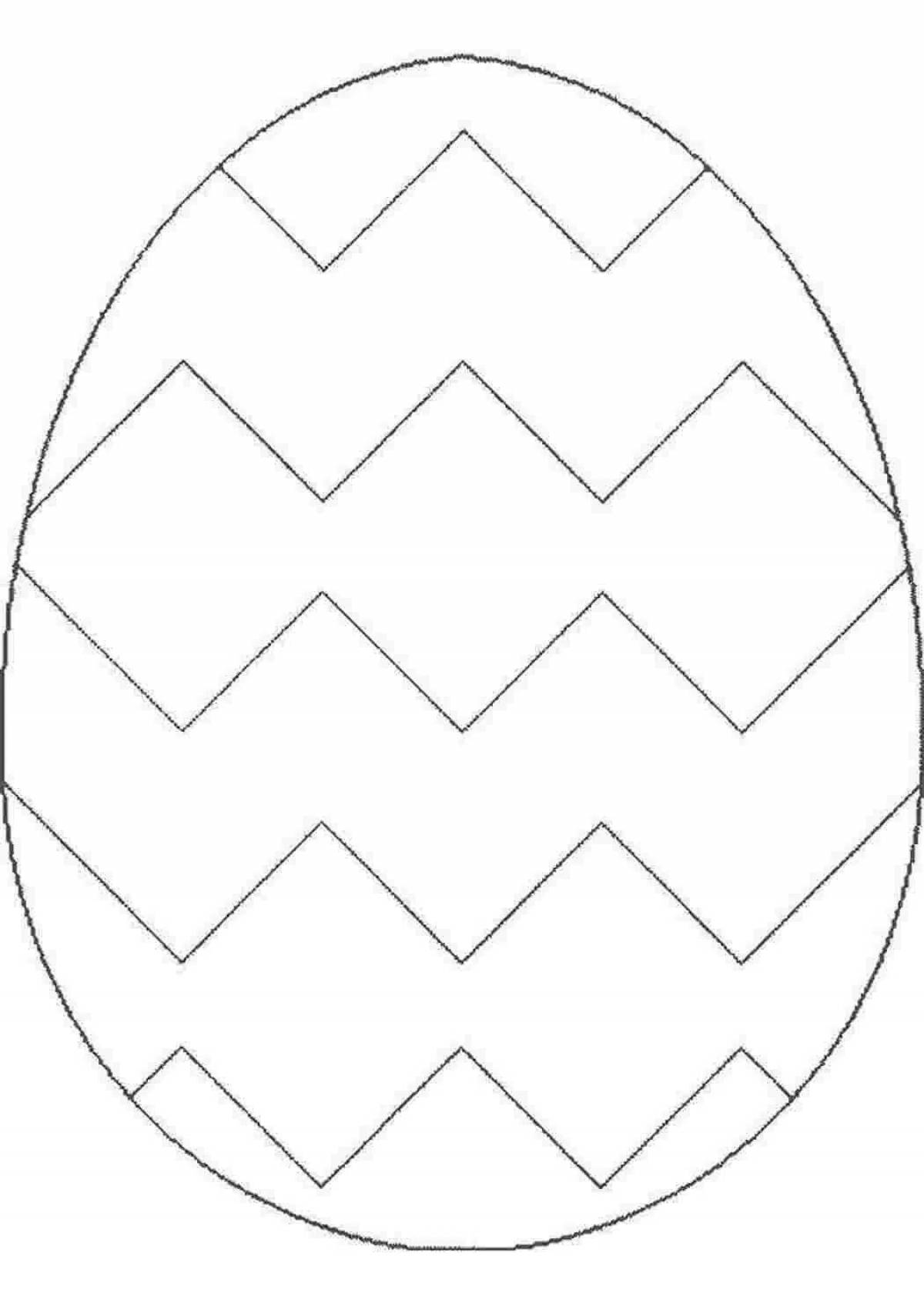 Coloring book luxury golden egg