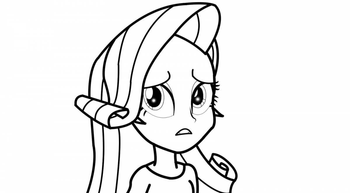 Radiant coloring page rarity girl
