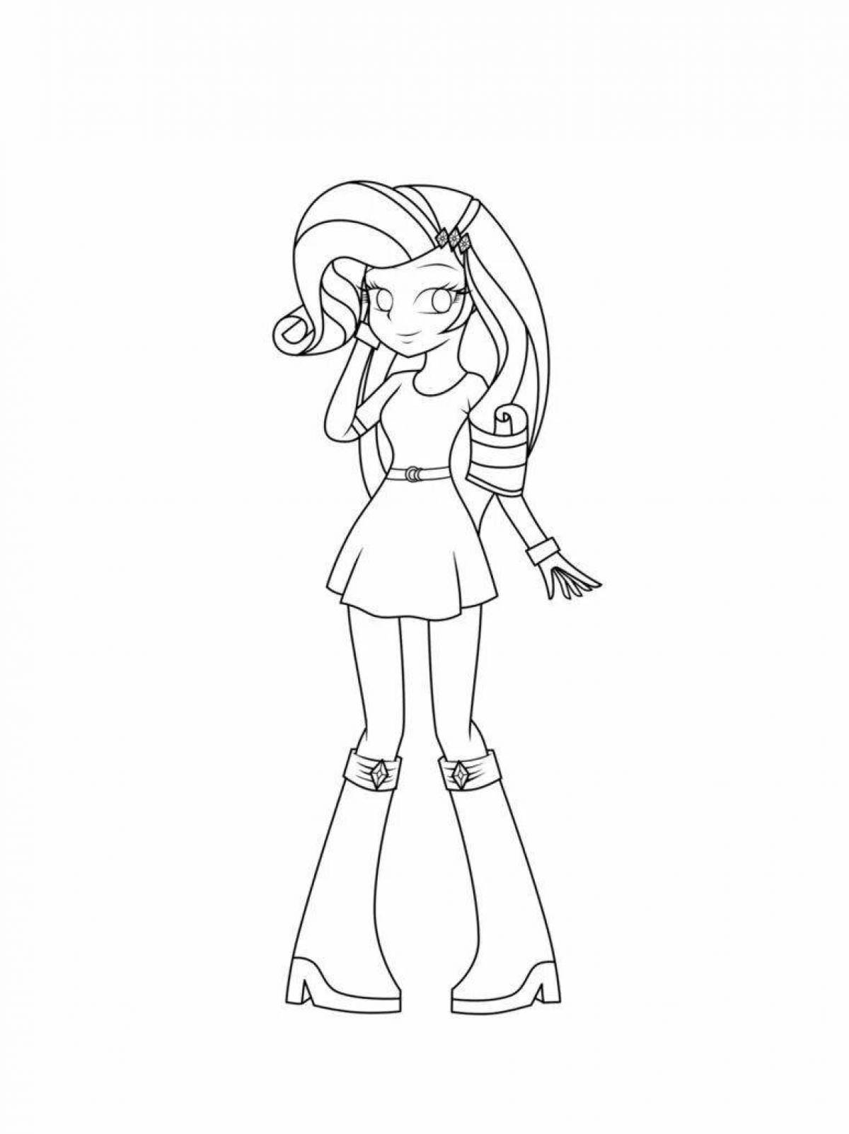 Photo Charming coloring rare girl