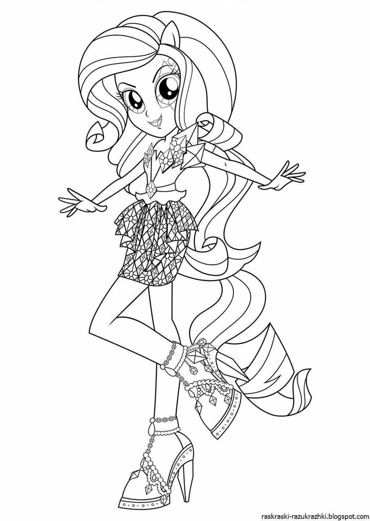 Photo Bright coloring rare girl