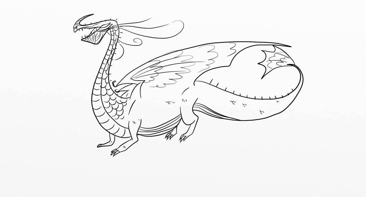 Ослепительная раскраска кривоклык дракона