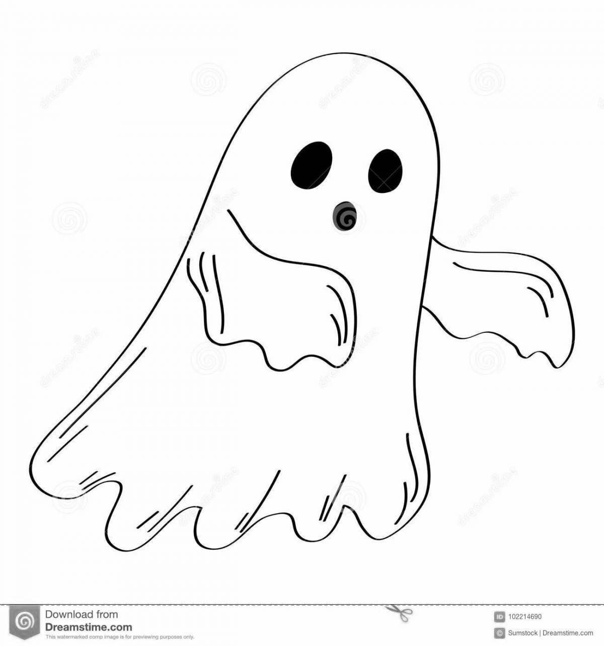 Fun coloring with cute ghost