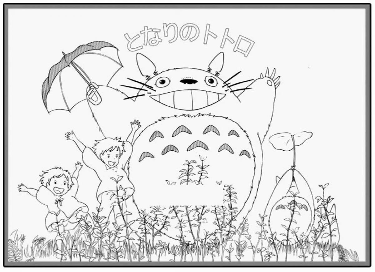 Раскраска сладкий тоторо