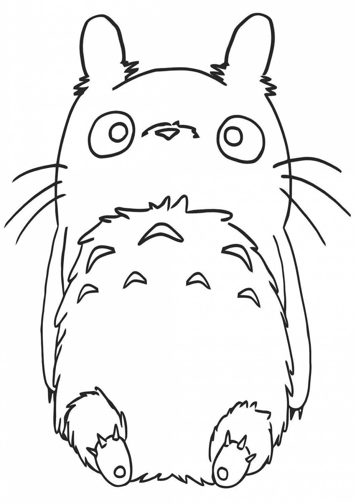 Раскраска живой тоторо