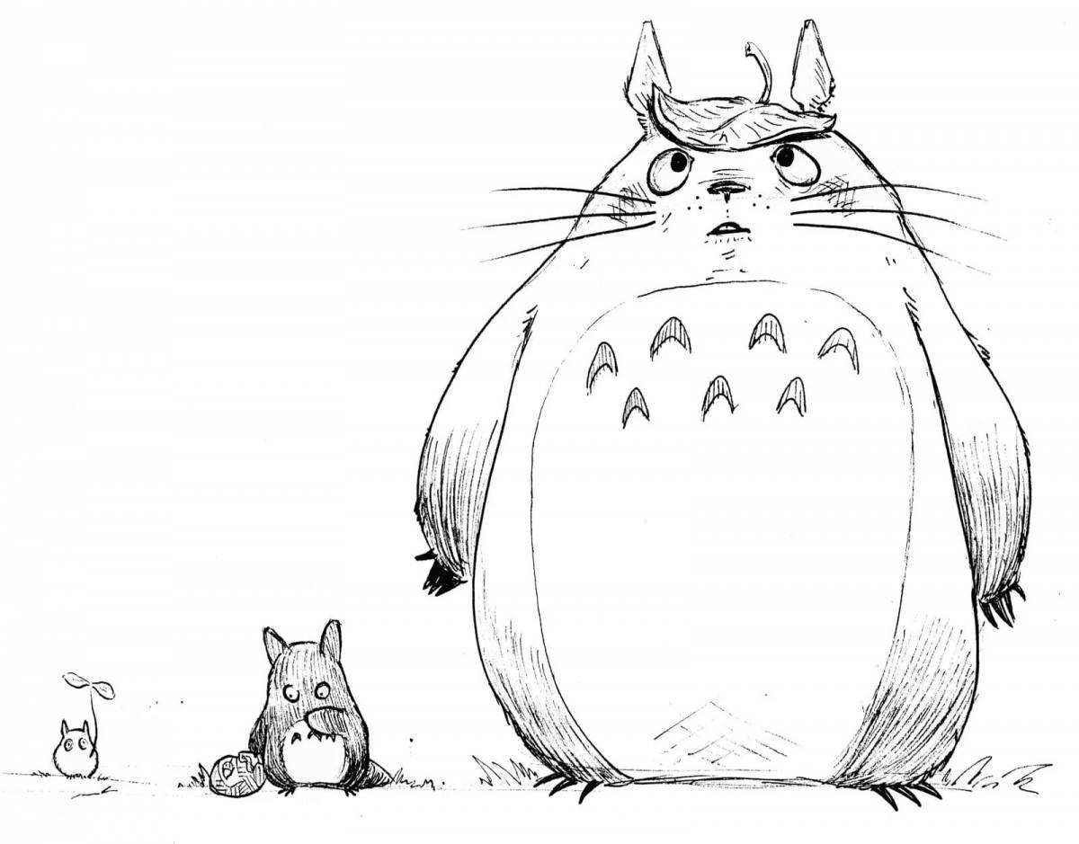 Glorious totoro coloring page