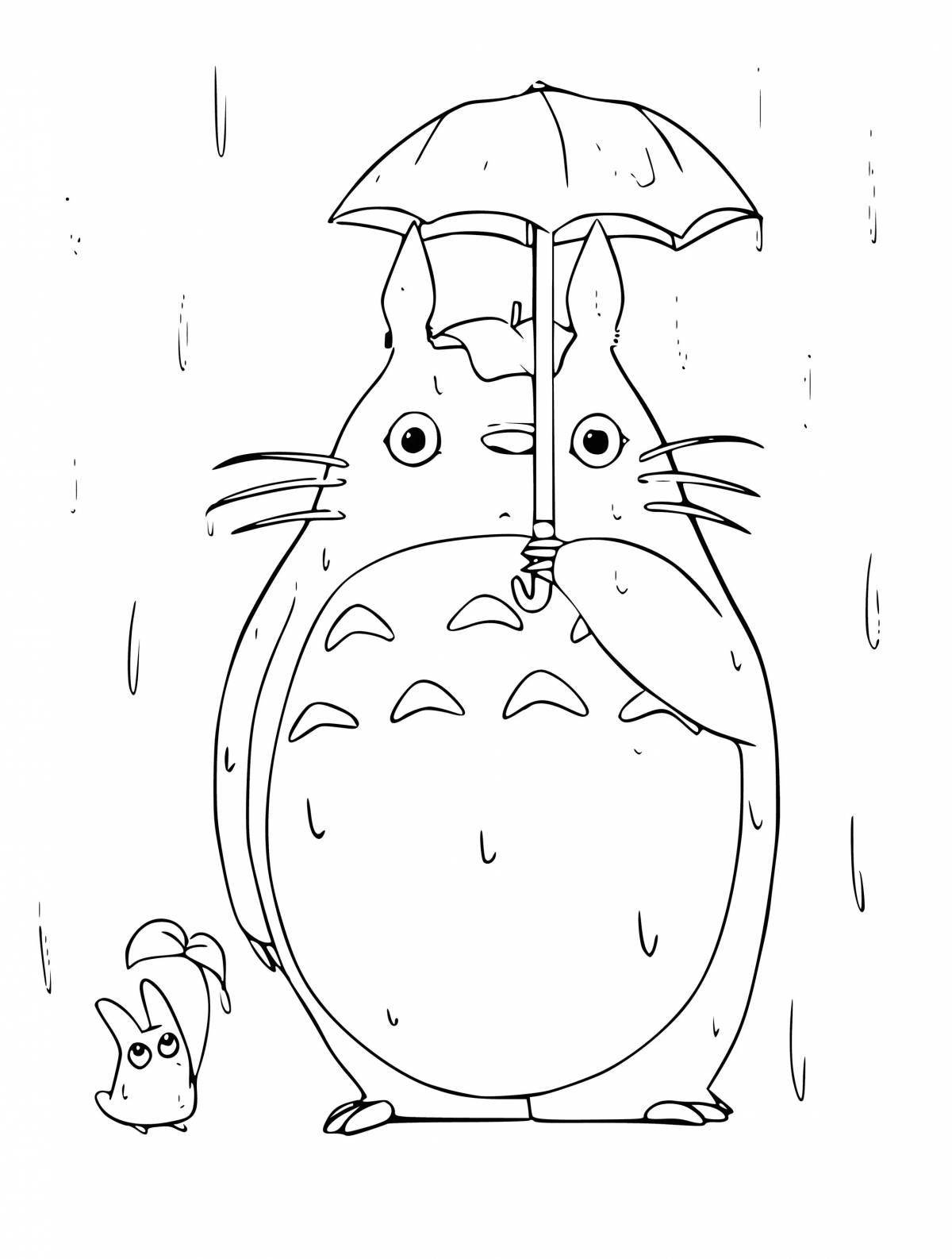 Gorgeous totoro coloring book