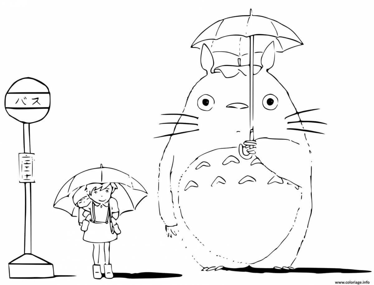 Blessed Totoro coloring page