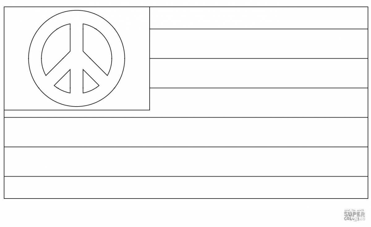 Playful German flag coloring page