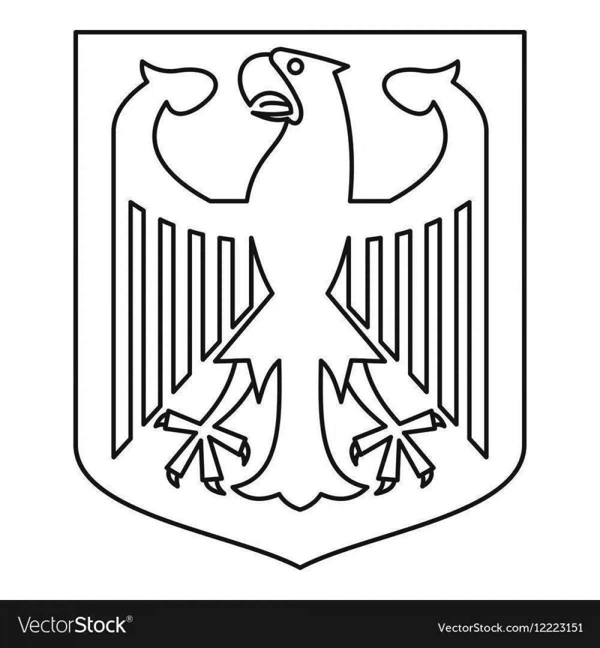 Dazzling German flag coloring page