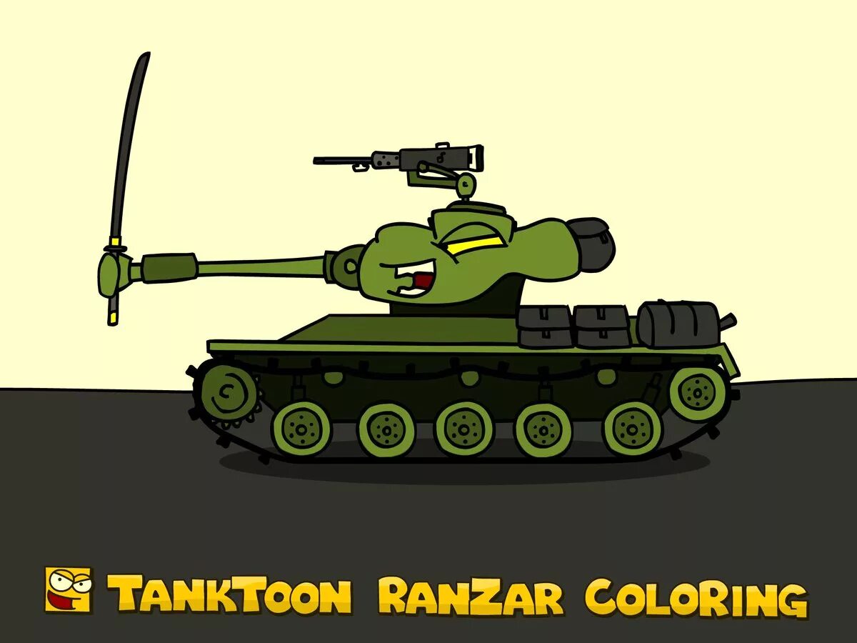 Colourful ranzar tanks coloring book