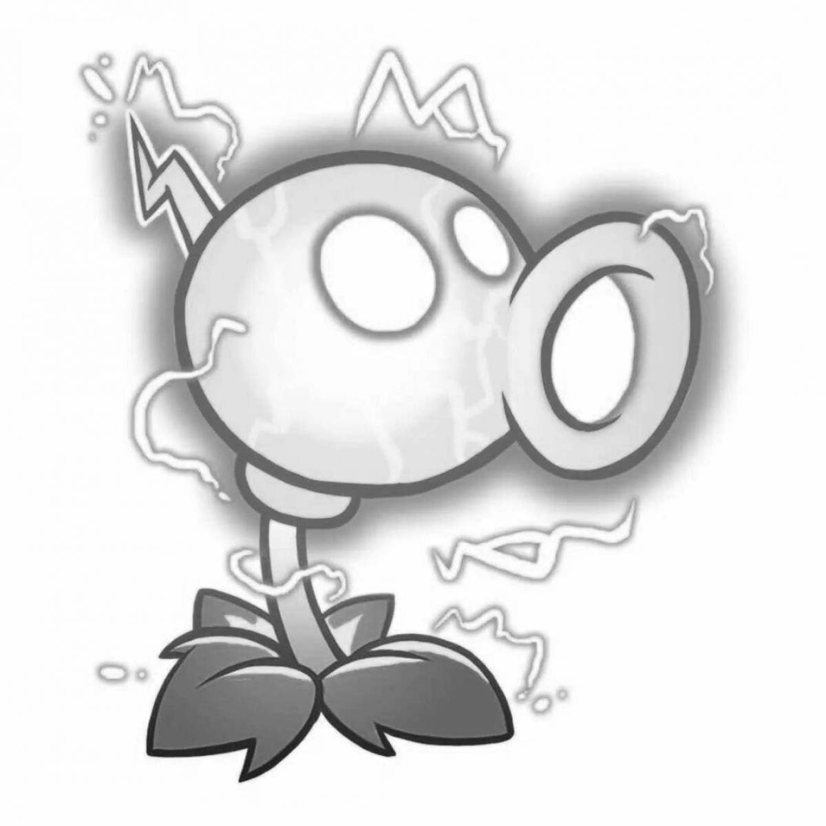 Glowing fiery pea shooter