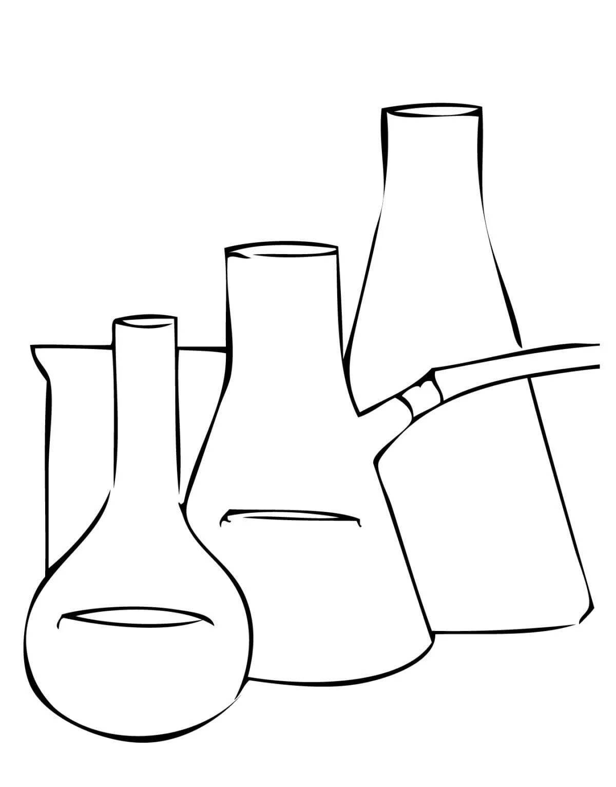 Coloring bright chemical flasks