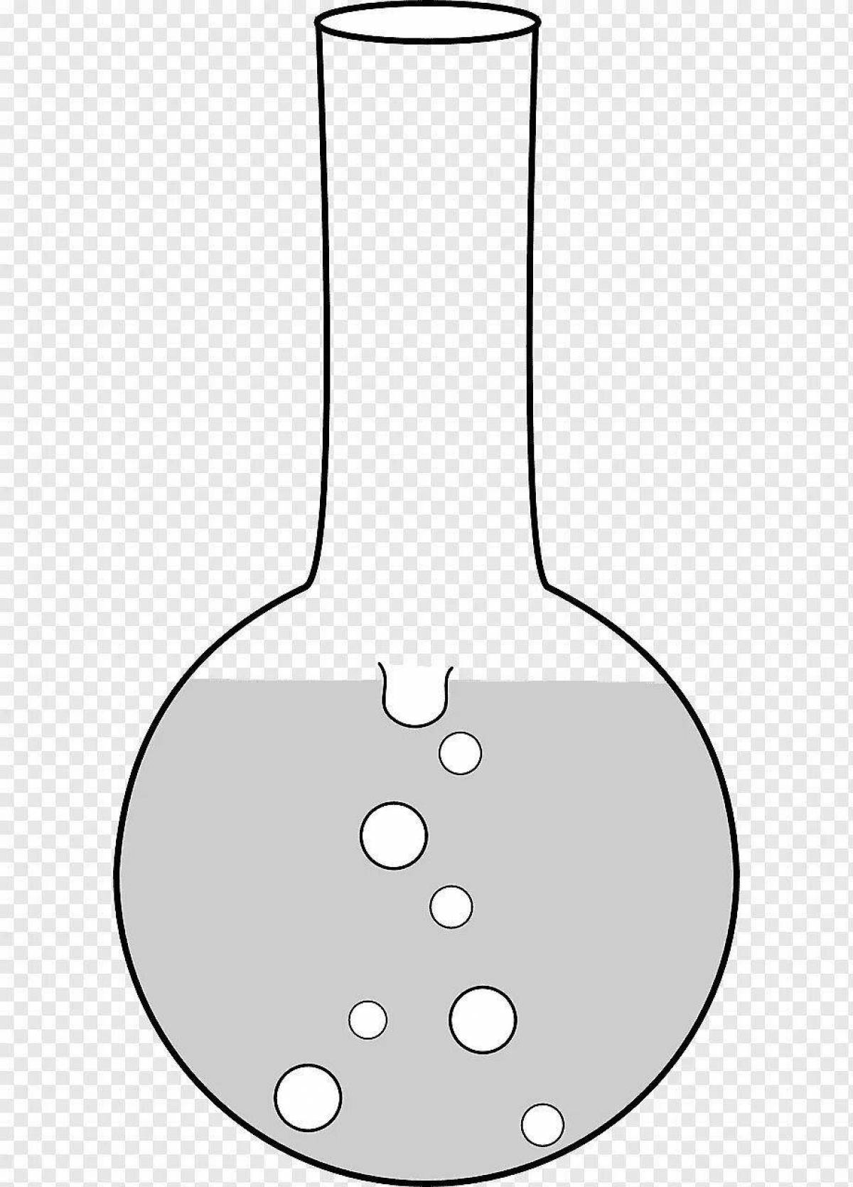Chemical flask coloring page