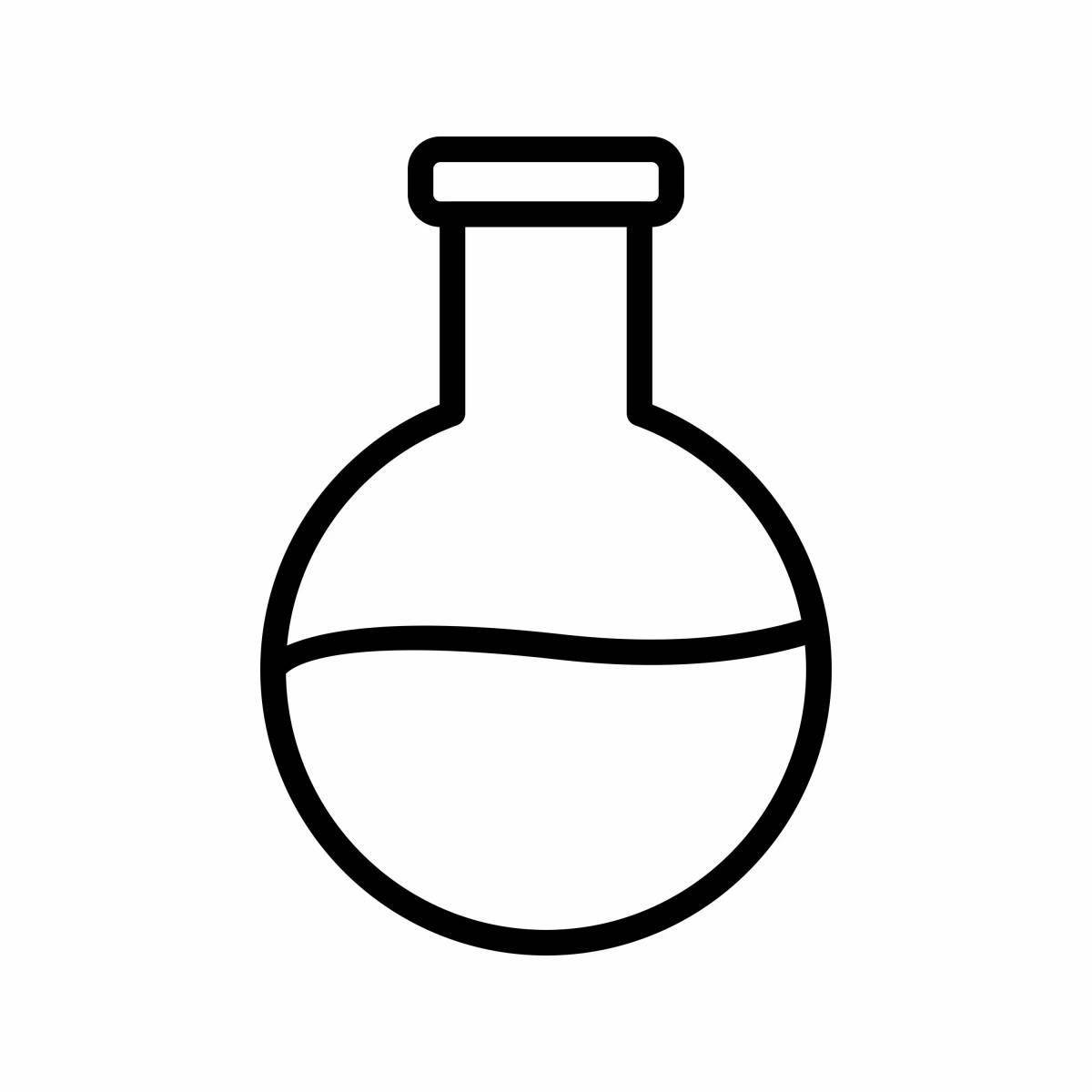 Radiant chemical flask coloring page